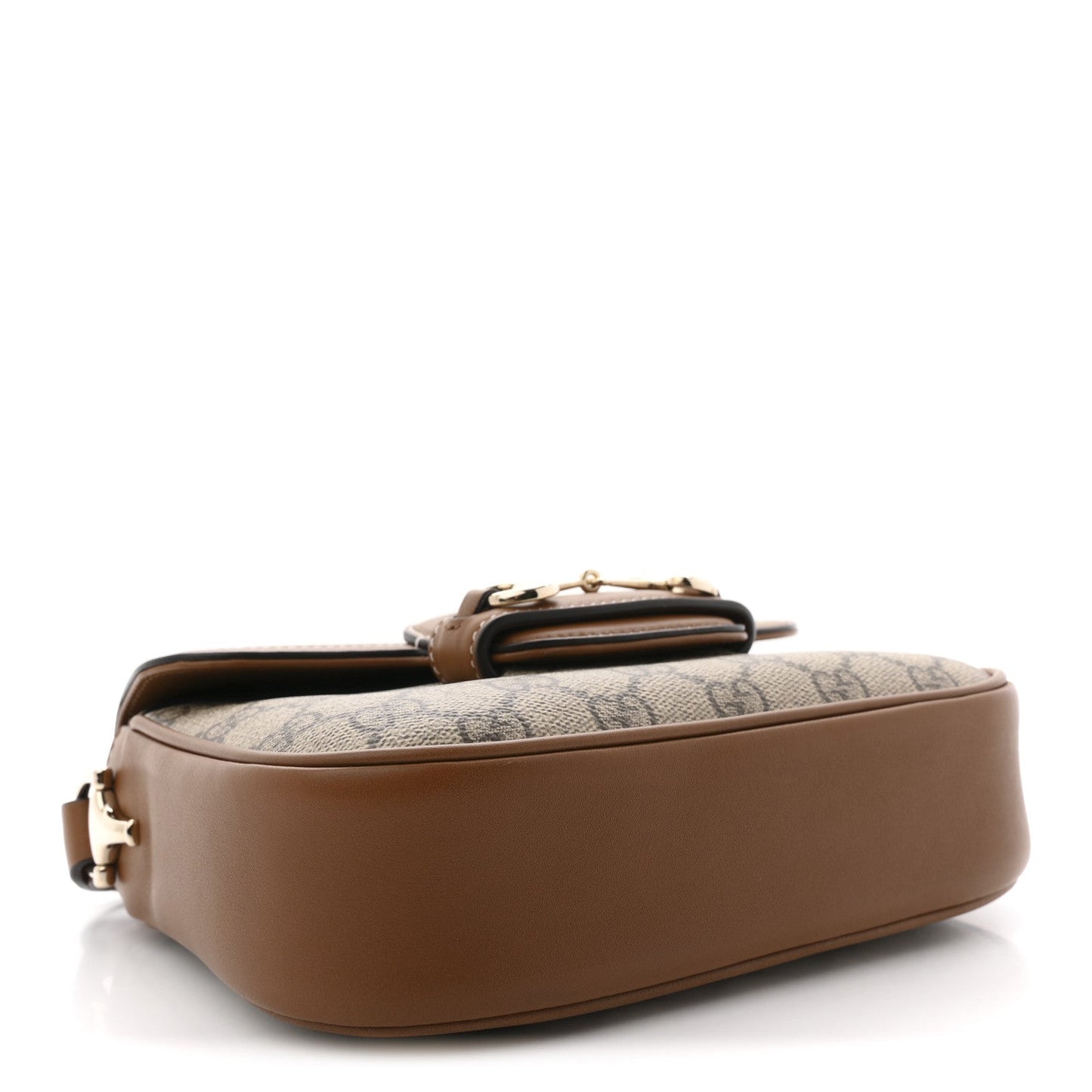 GG Supreme Monogram Duomo Lux Horsebit 1955 Soft Small Shoulder Bag Beige Ebony Sundial