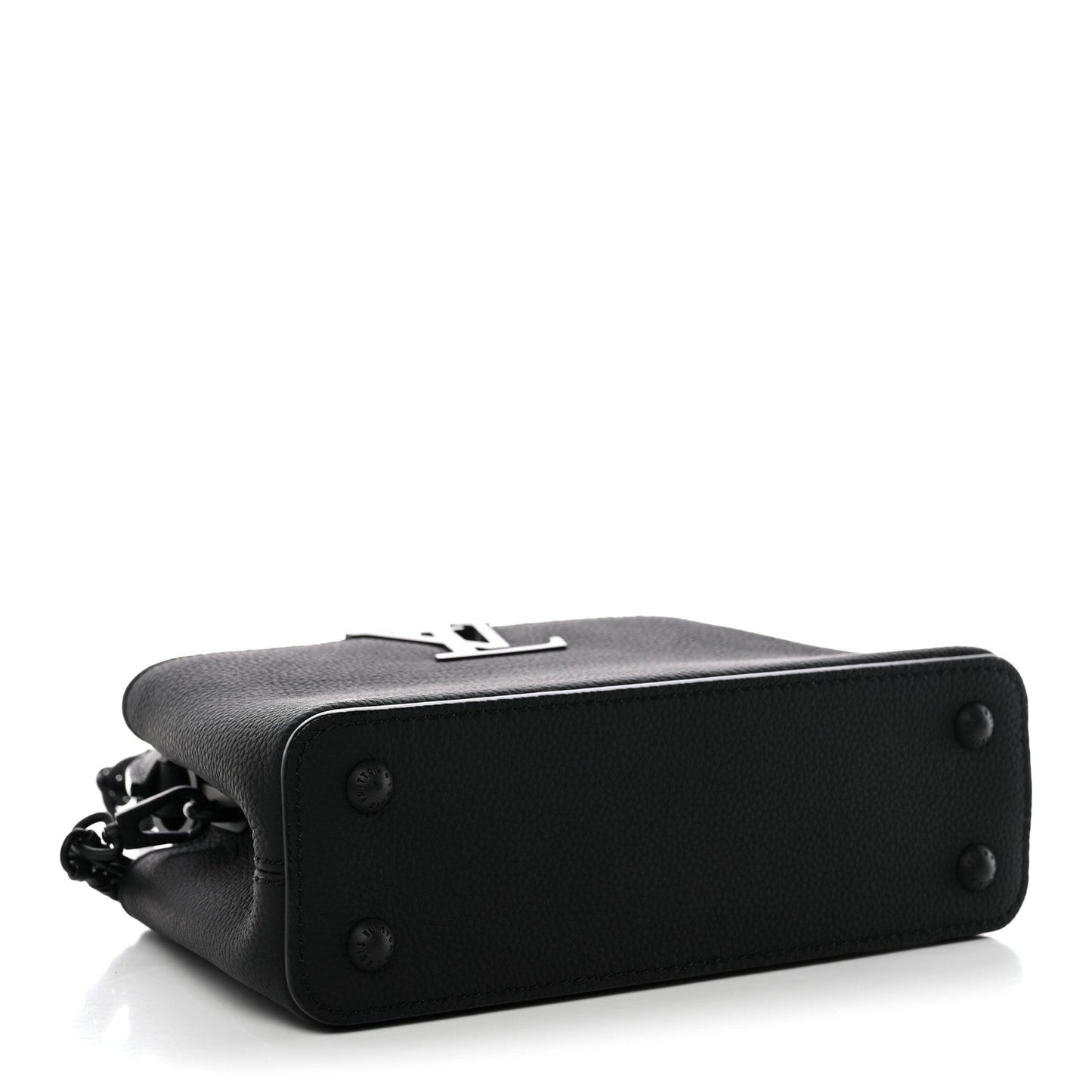 Matte Taurillon Capucines East West Mini All Black