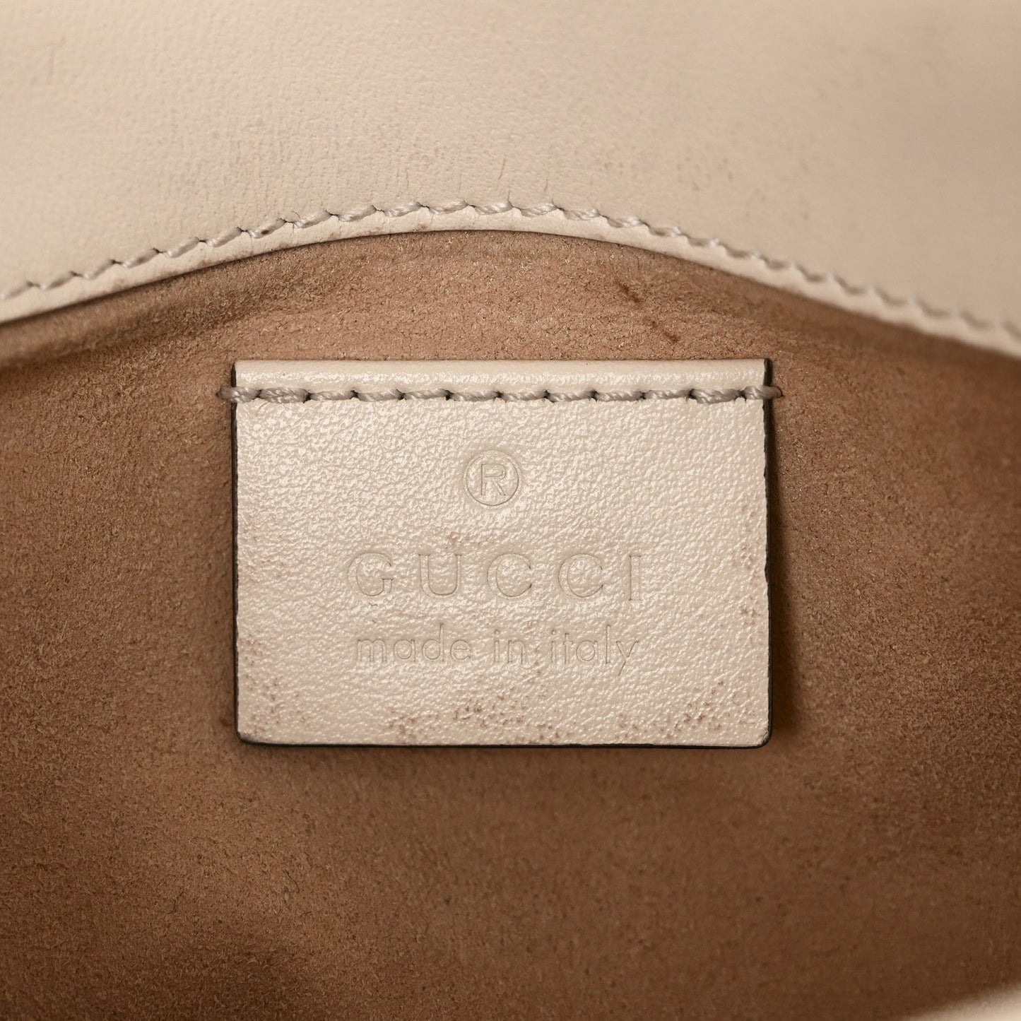 Calfskin Matelasse Super Mini GG Marmont Shoulder Bag White
