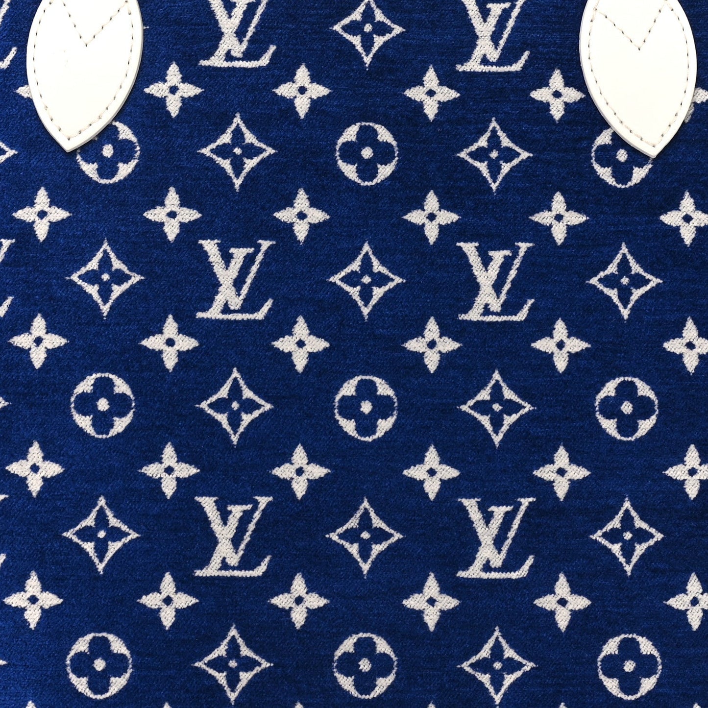 Jacquard Velvet Monogram LV Match Neverfull MM Bleu