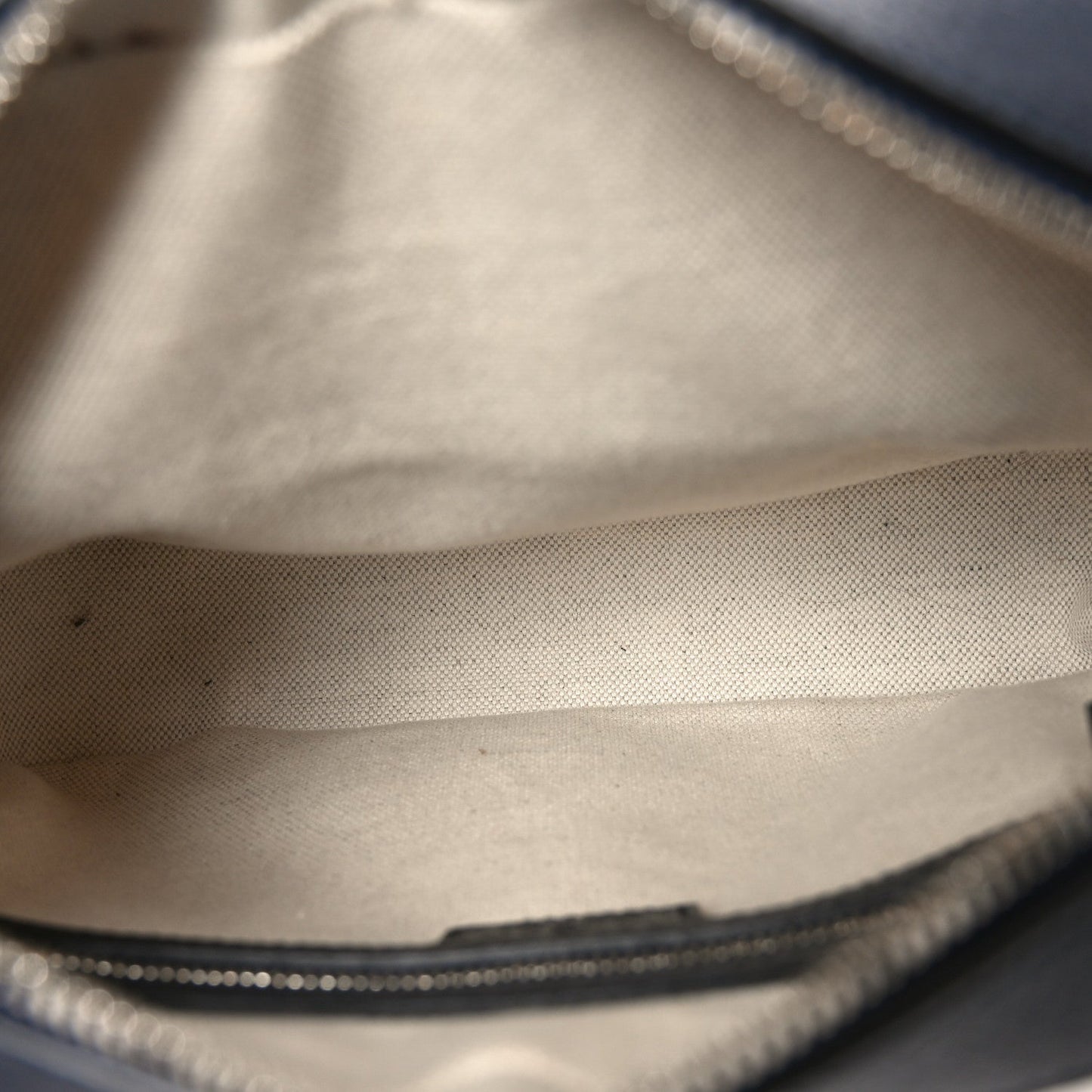 GG Supreme Monogram Textured Dollar Calfskin Small Horsebit 1955 Shoulder Bag Beige Blue