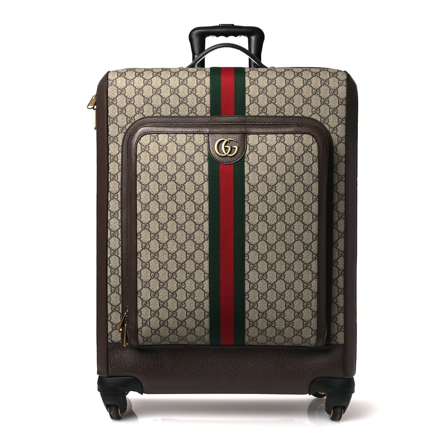 GG Supreme Monogram Web Medium Savoy Trolley Beige Ebony