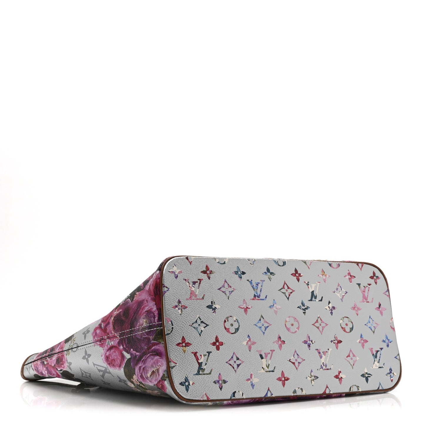 Metallic Monogram LV Garden Neverfull MM  Silver