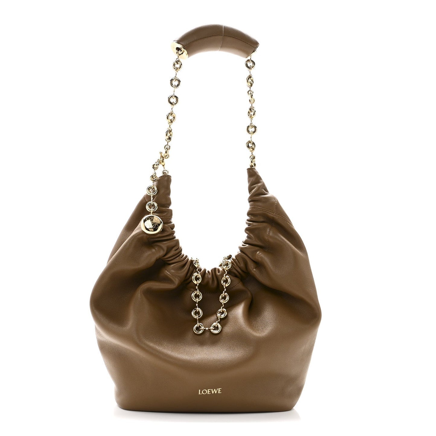 Nappa Small Squeeze Bag Oak