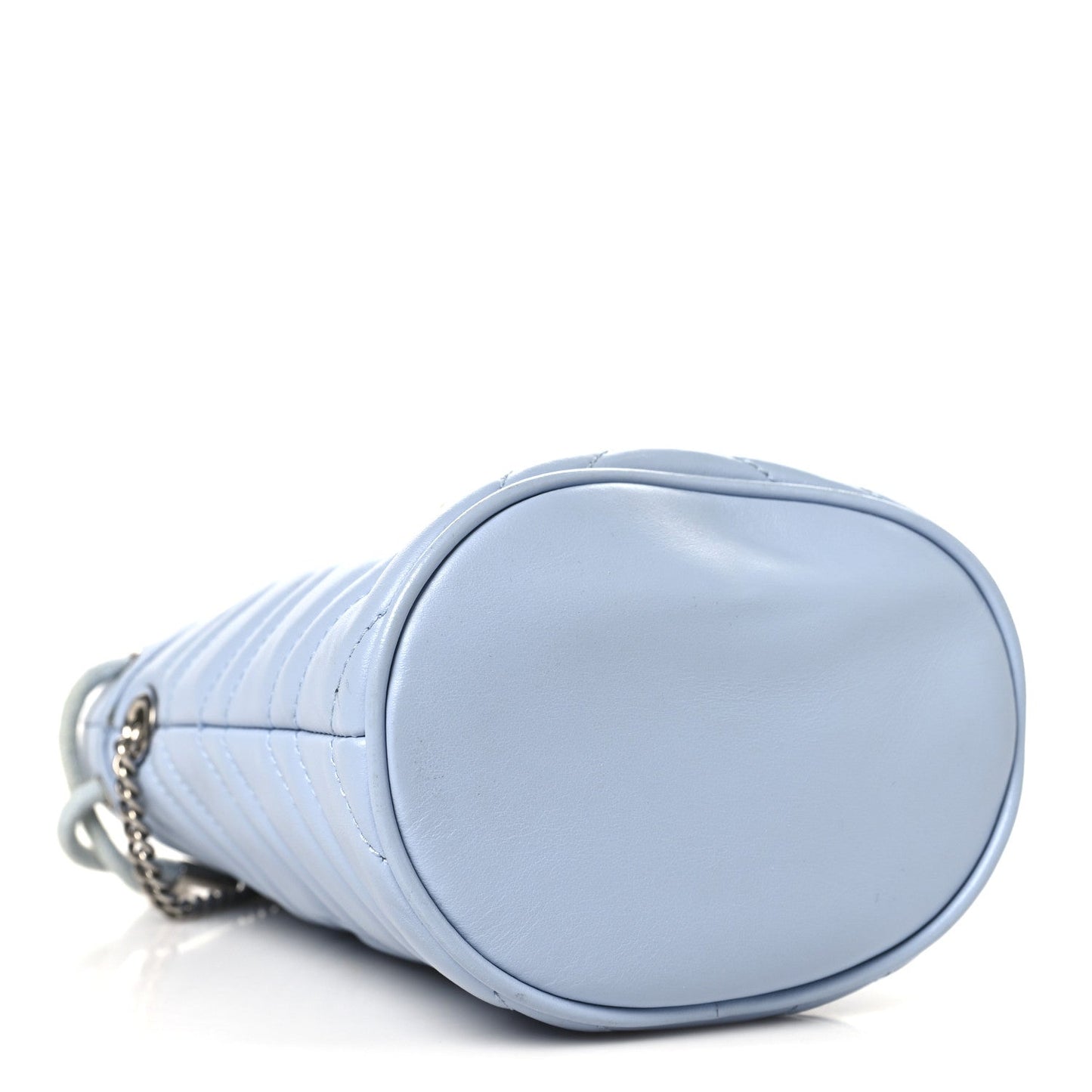 Calfskin Matelasse Mini GG Marmont 2.0 Bucket Bag Porcelain Light Blue