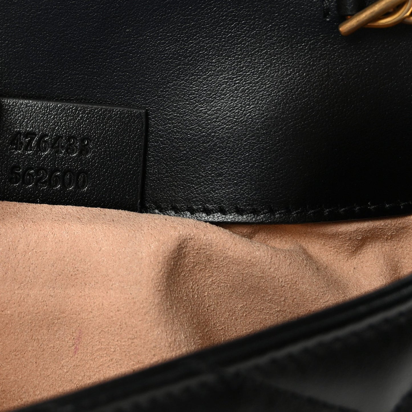 Calfskin Matelasse Super Mini GG Marmont Shoulder Bag Black