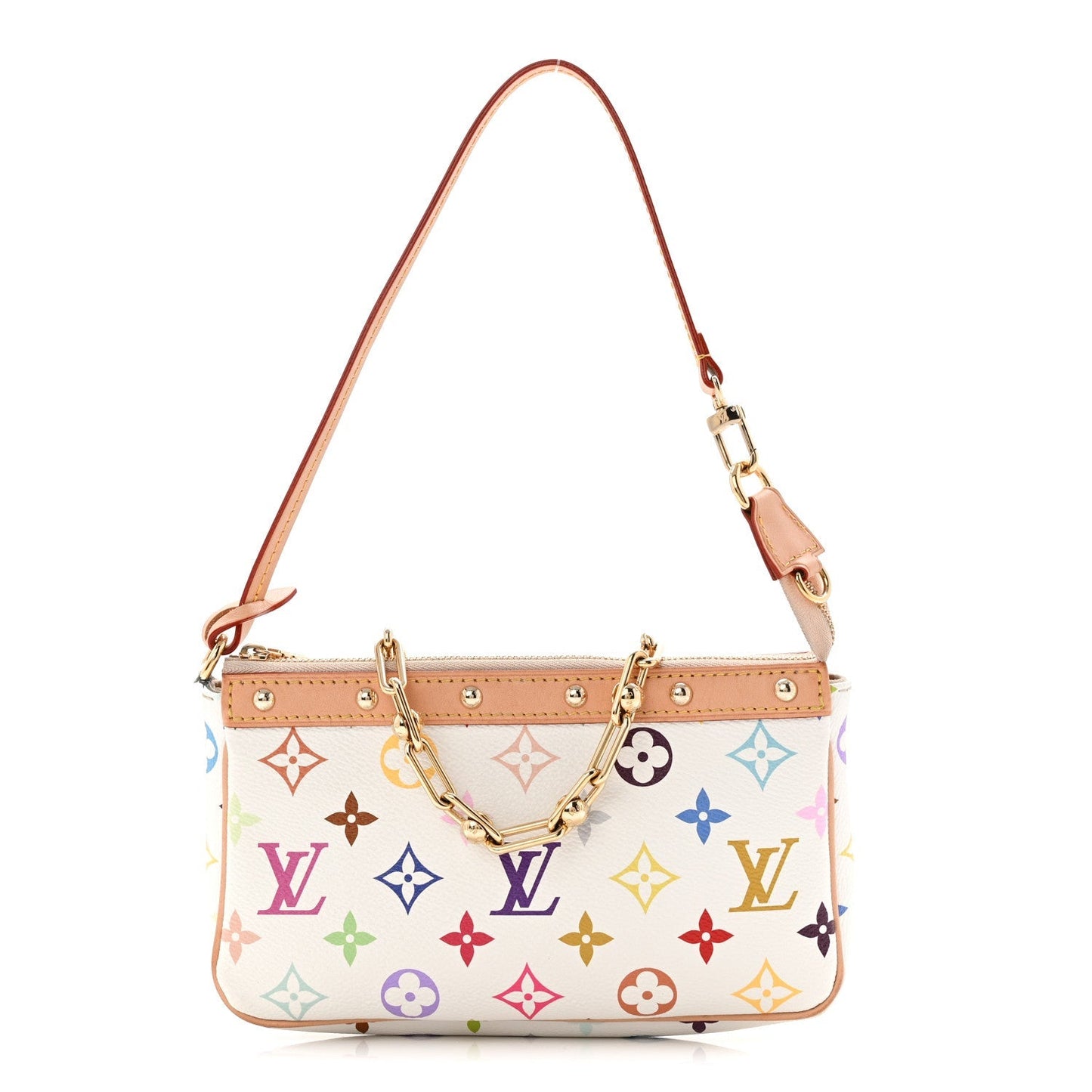 LV X TM Monogram Multicolor Pochette Accessories White