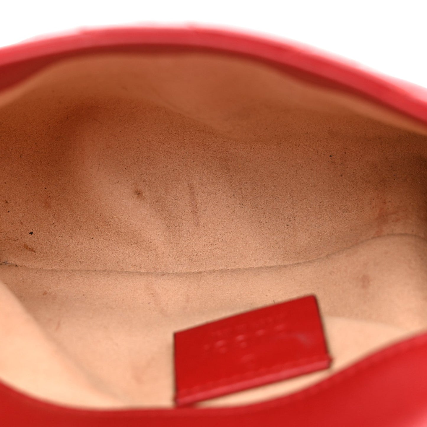Calfskin Matelasse Super Mini GG Marmont Shoulder Bag Hibiscus Red