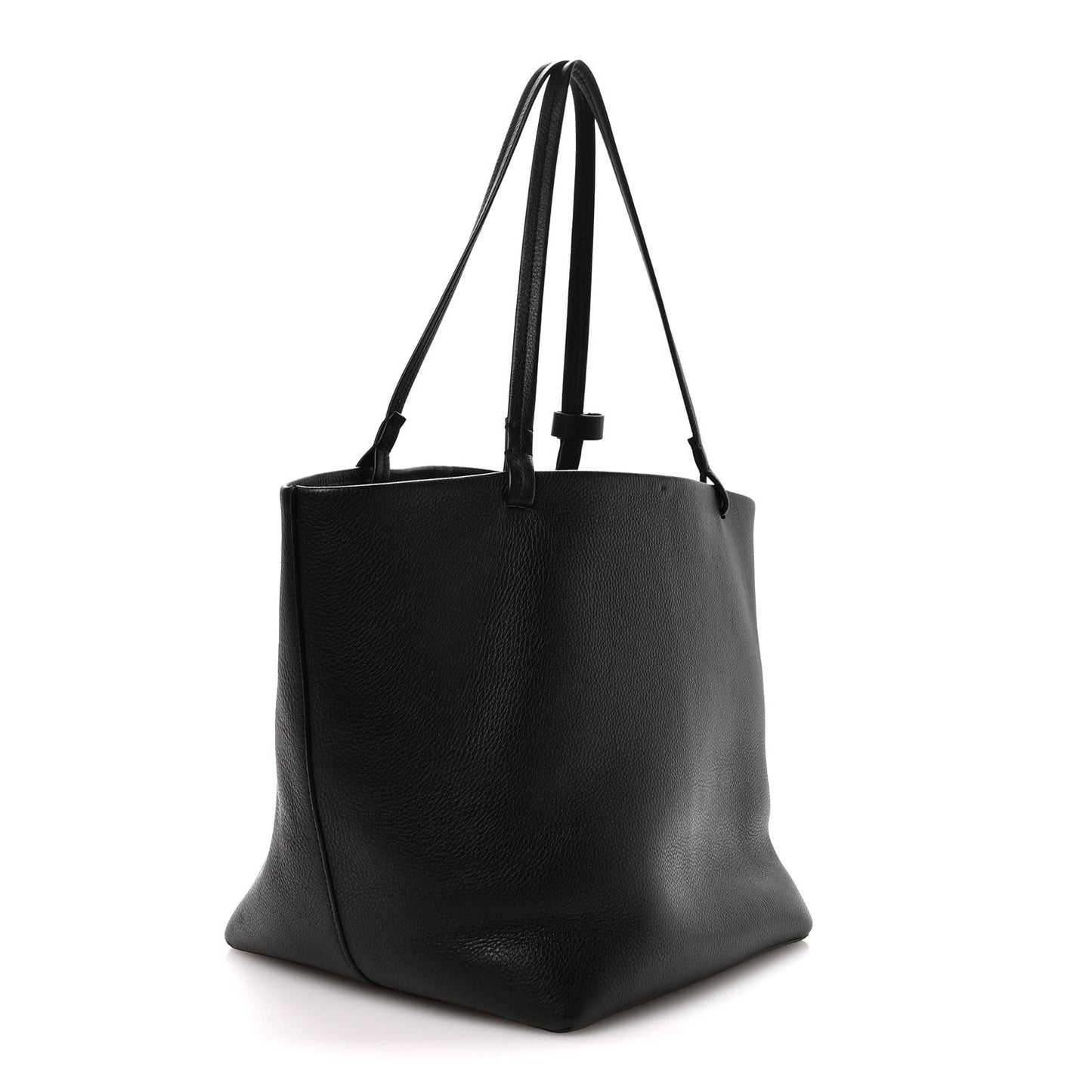 Grained Calfskin Park Tote Three Black