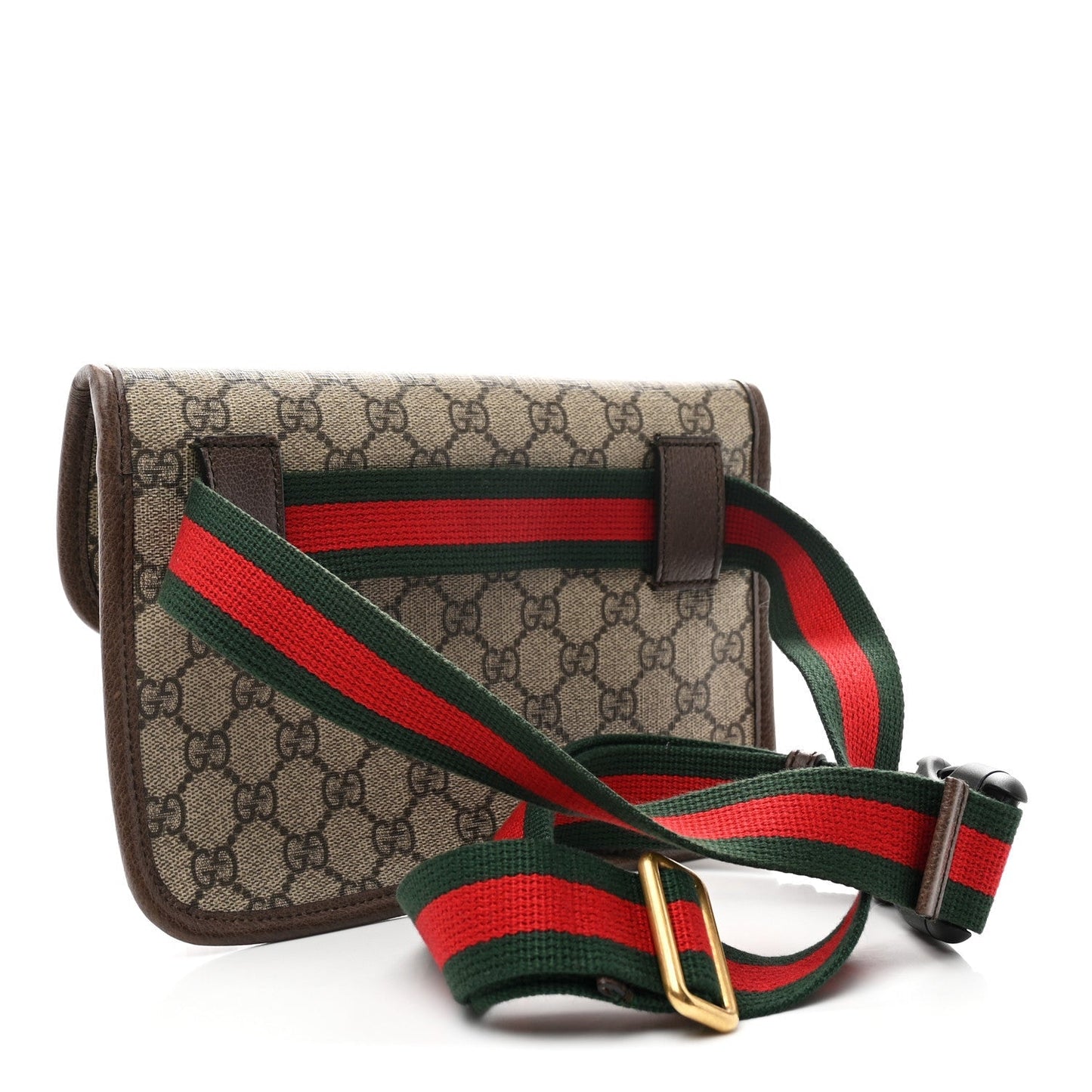 GG Supreme Monogram Neo Vintage Web Belt Bag Brown