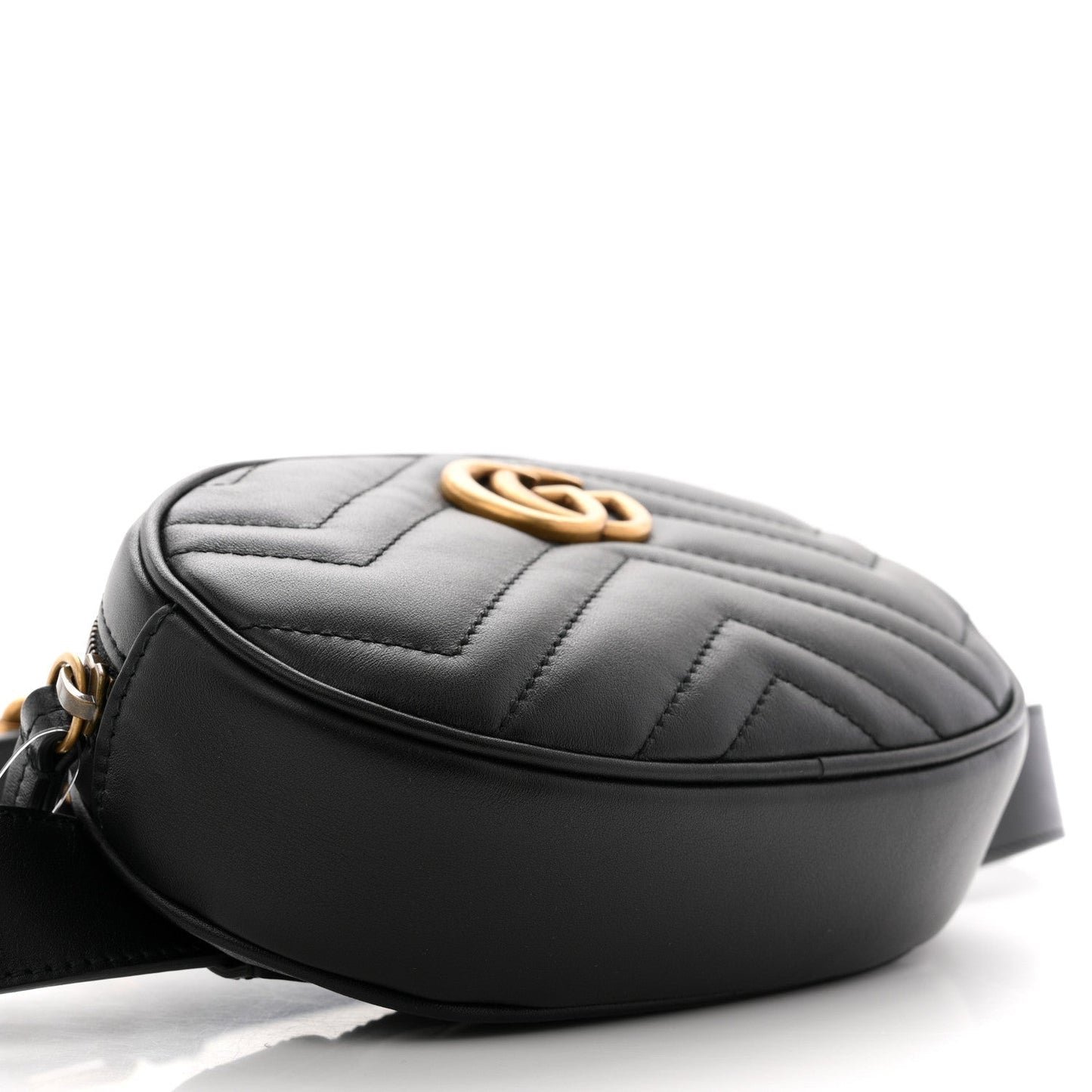 Calfskin Matelasse GG Marmont Belt Bag 75 30 Black