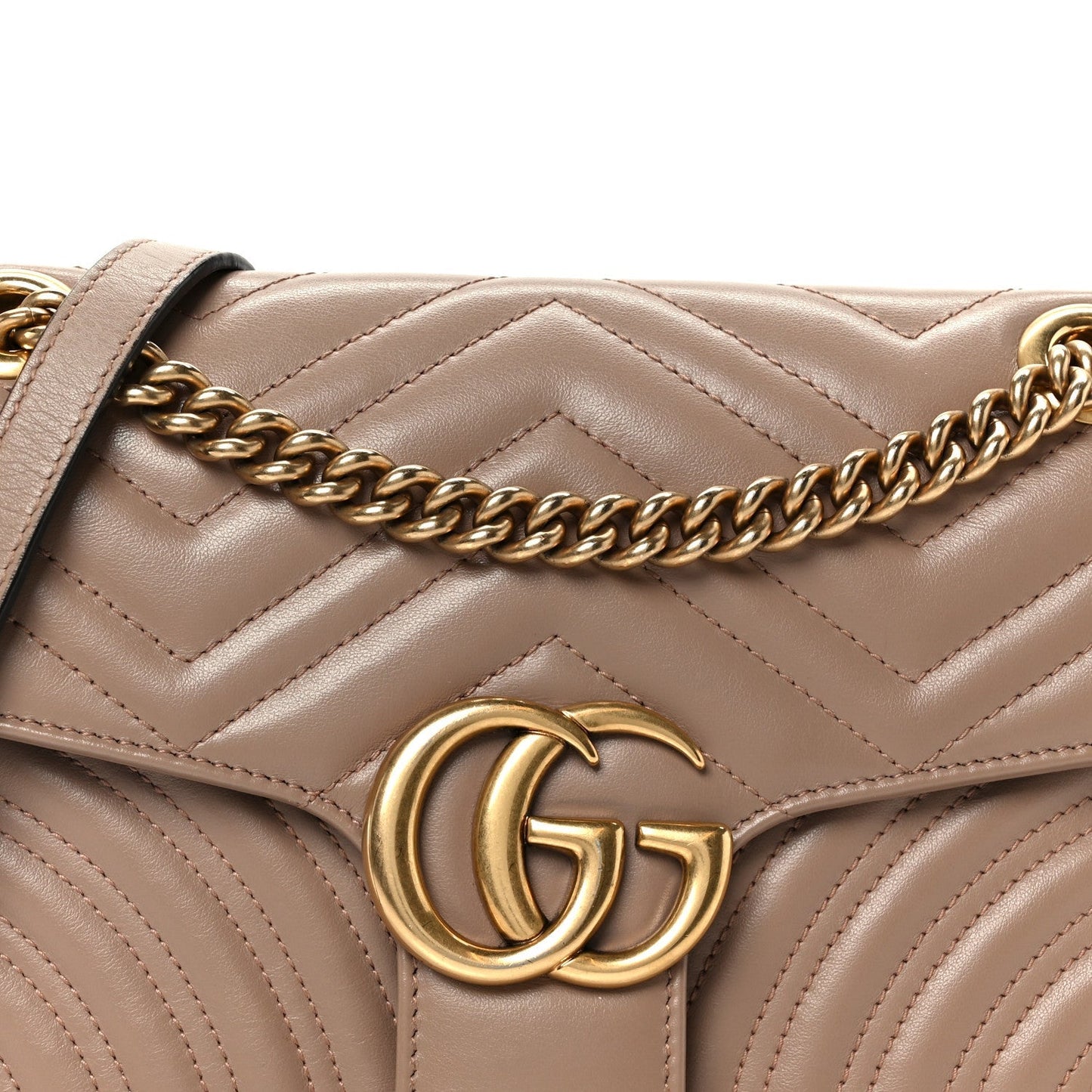 Calfskin Matelasse Small GG Marmont Shoulder Bag Porcelain Rose