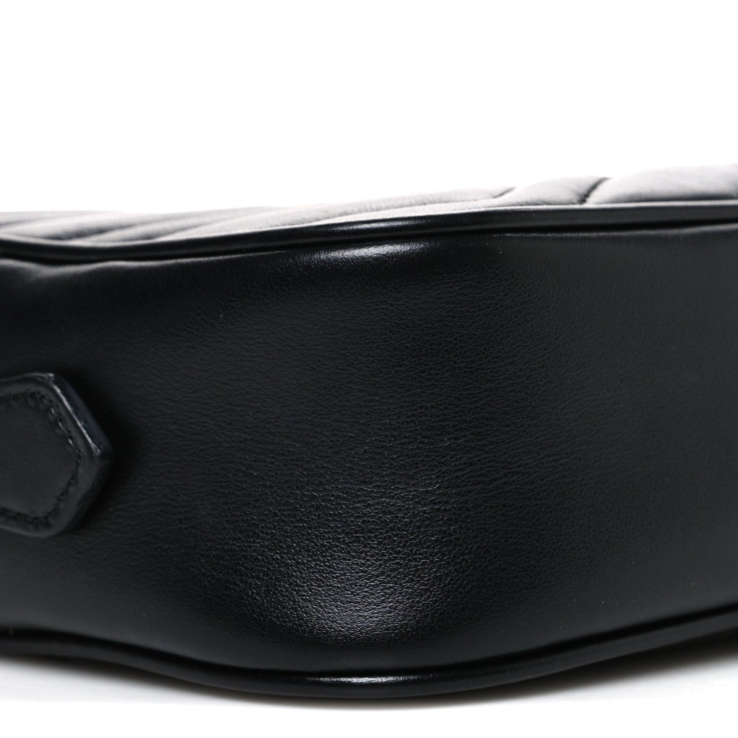 Calfskin Matelasse Mini GG Marmont Chain Shoulder Bag Black