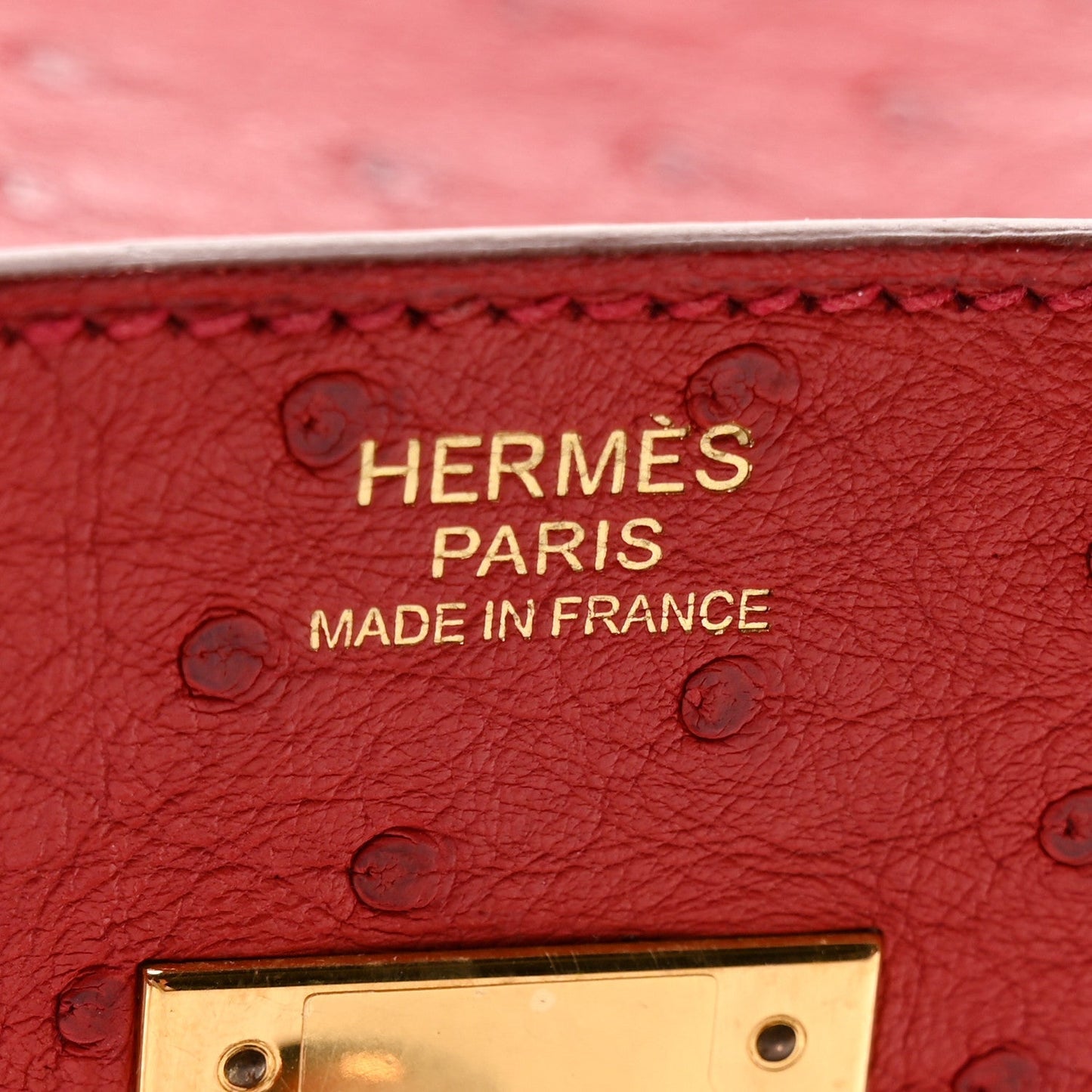 Ostrich Birkin 30 Rouge Vif