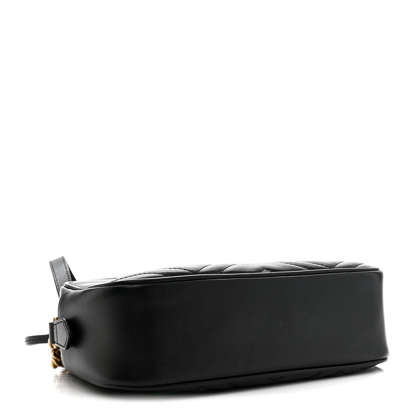Calfskin Matelasse Small GG Marmont Chain Shoulder Bag Black