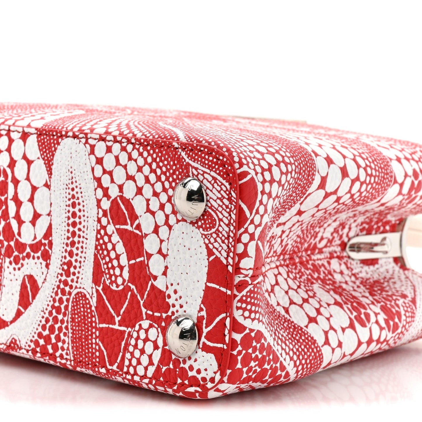 LV X YK Taurillon Psychedelic Flower Capucines BB Rouge