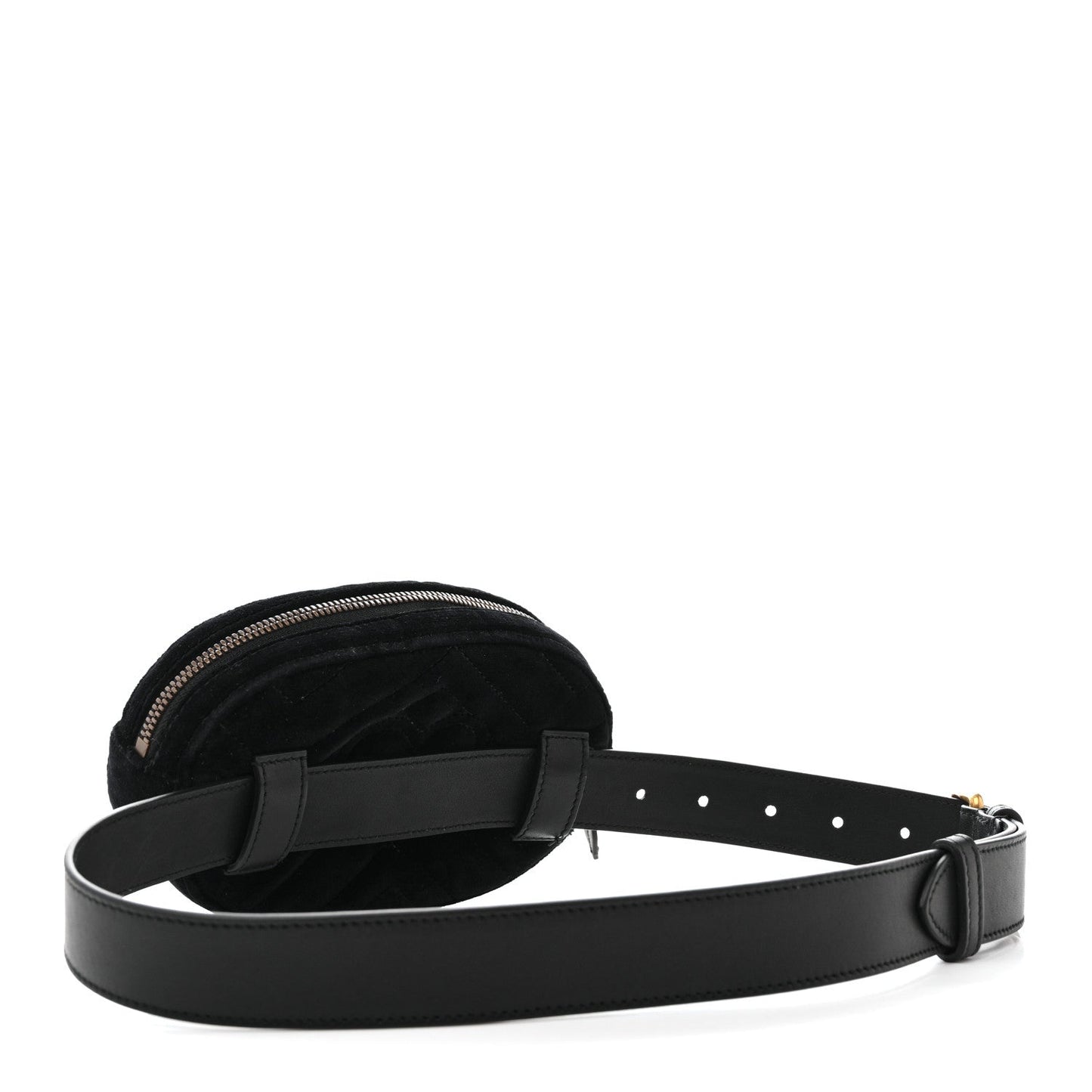 Velvet Matelasse GG Marmont Belt Bag 75 30 Black