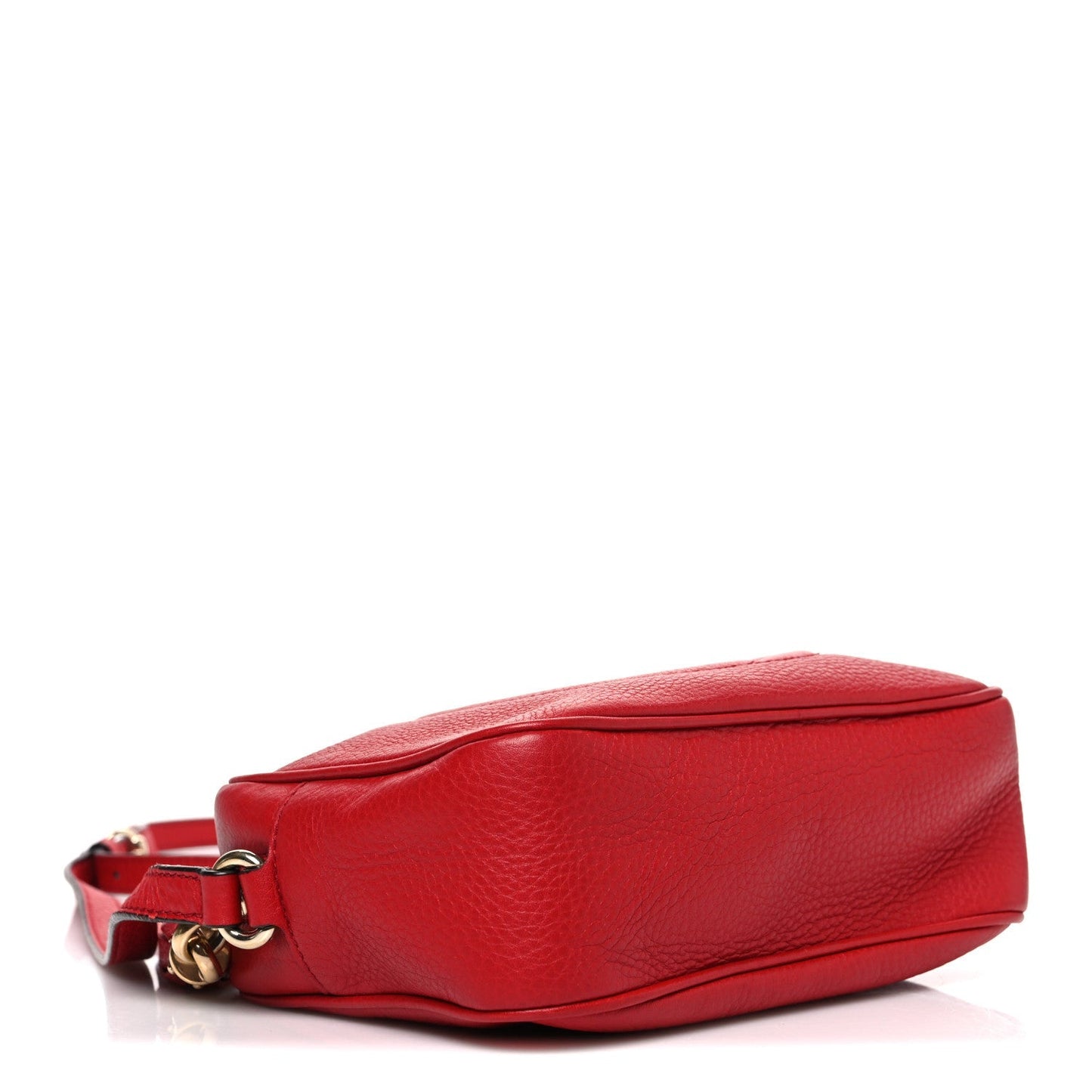 Pebbled Calfskin Small Soho Disco Bag Vibrant Red