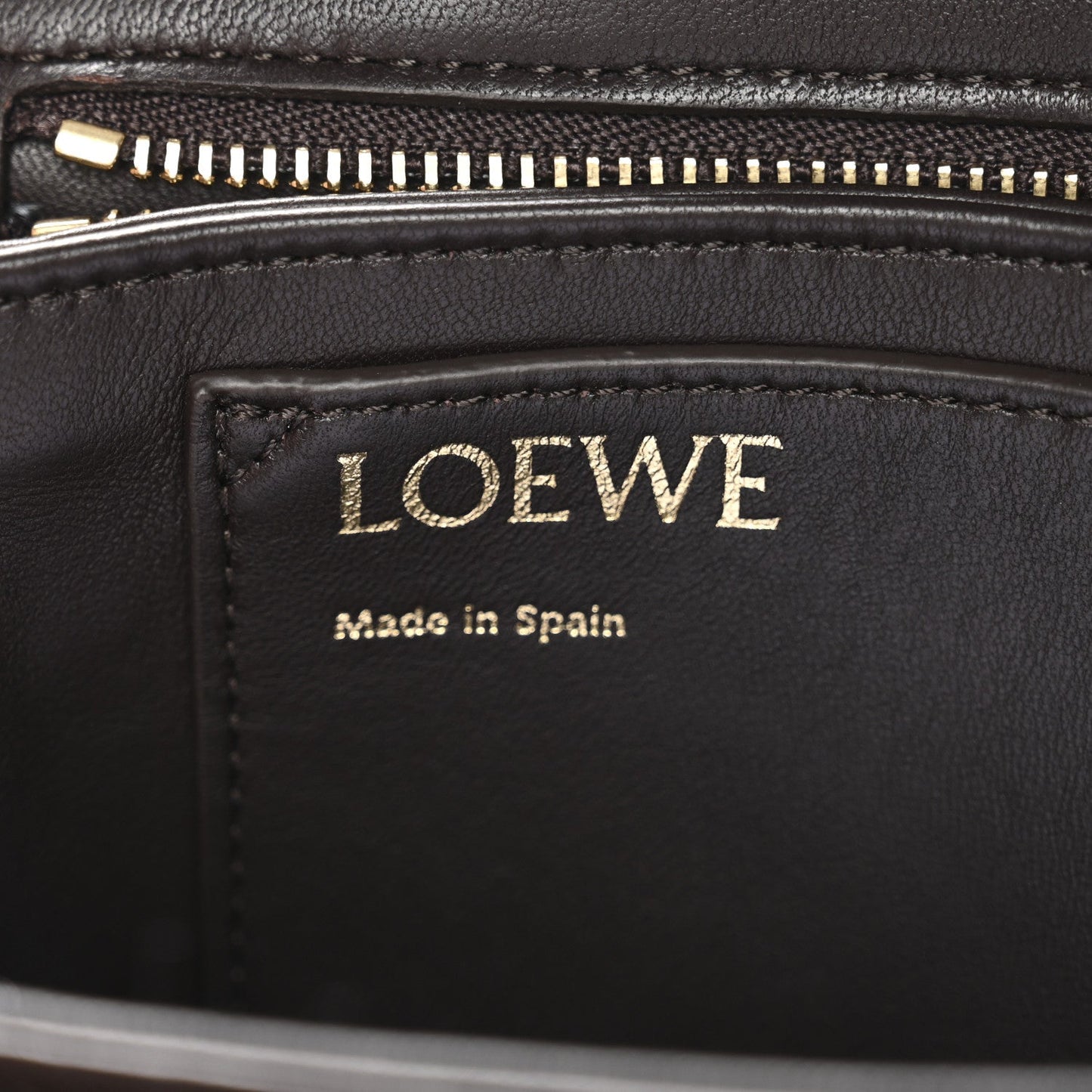 Lambskin Goya Puffer Bag Dark Chocolate