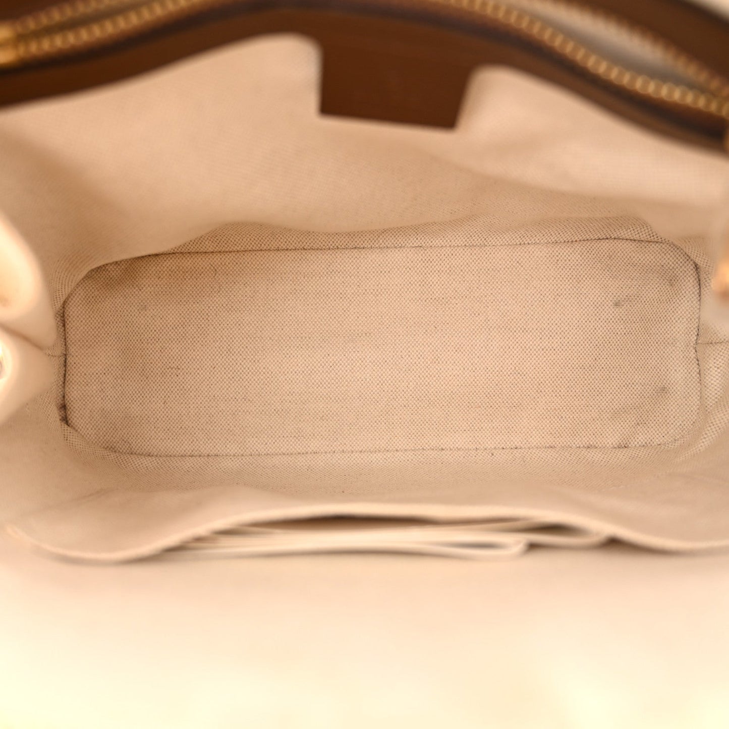 GG Supreme Monogram Azalea Calfskin Small Horsebit 1955 Top Handle Bag Beige Ebony Brown Sugar