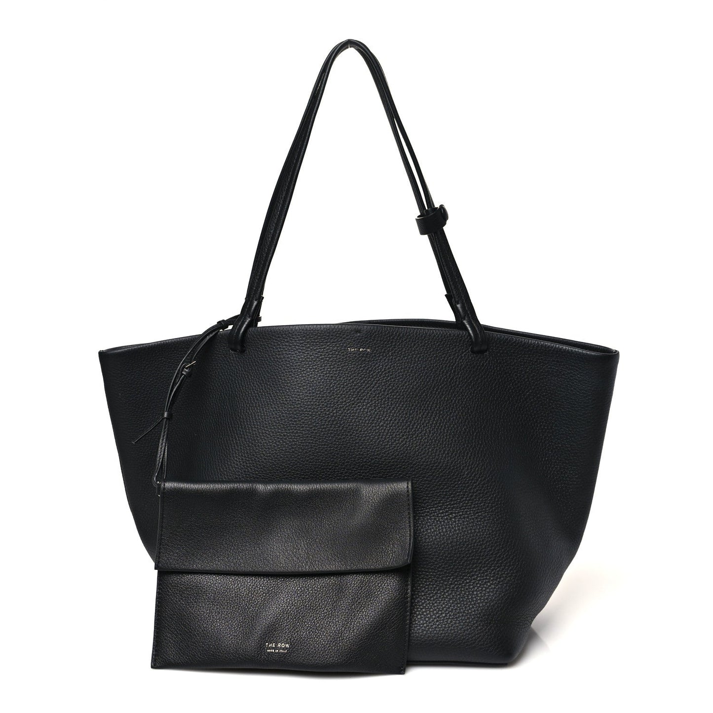 Grained Calfskin Park Tote Three Black