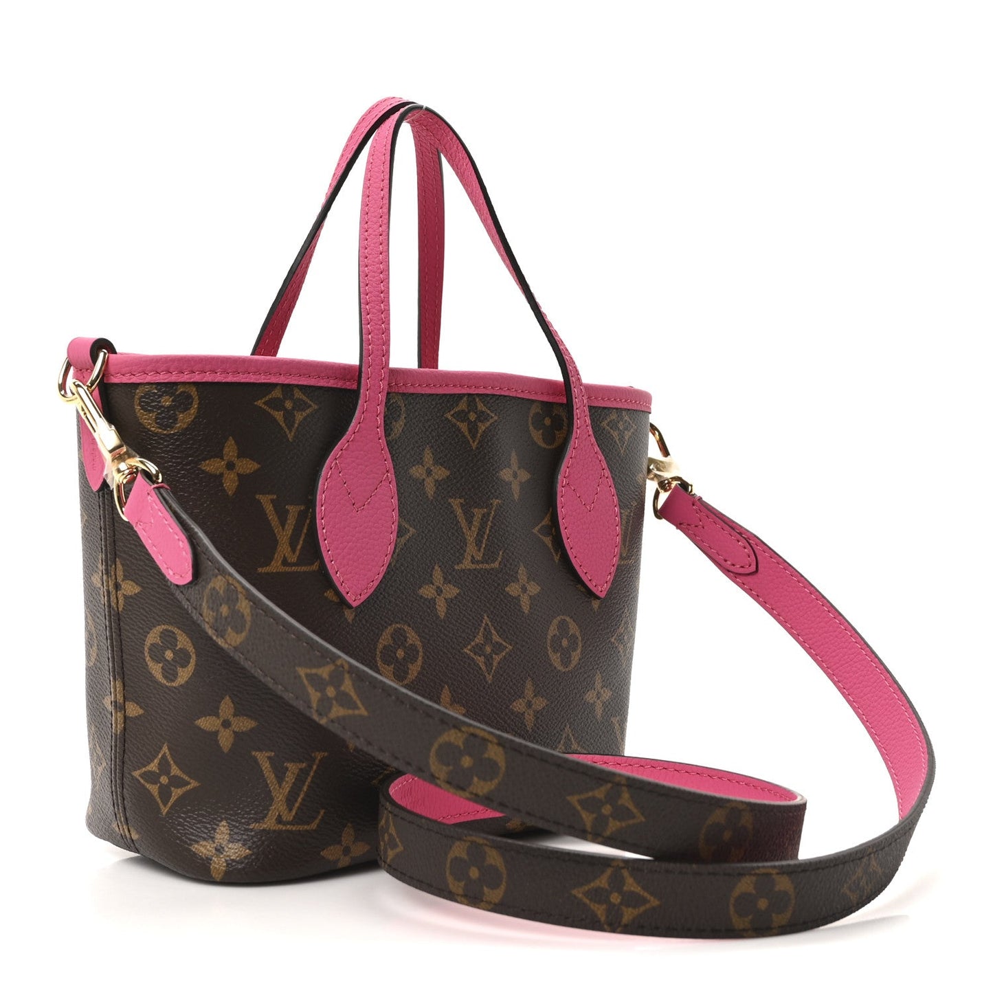 Monogram Neverfull Inside Out Bandouliere BB Rose Pondichery