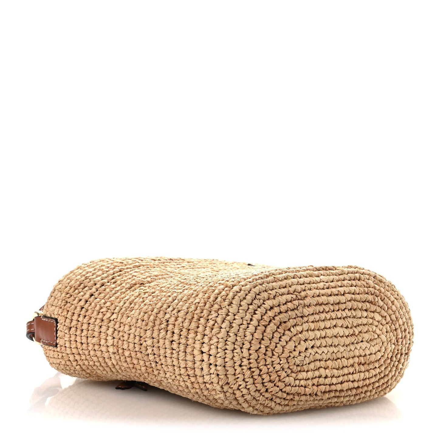 Calfskin Raffia Anagram Paulas Ibiza Pochette Bag Natural Tan