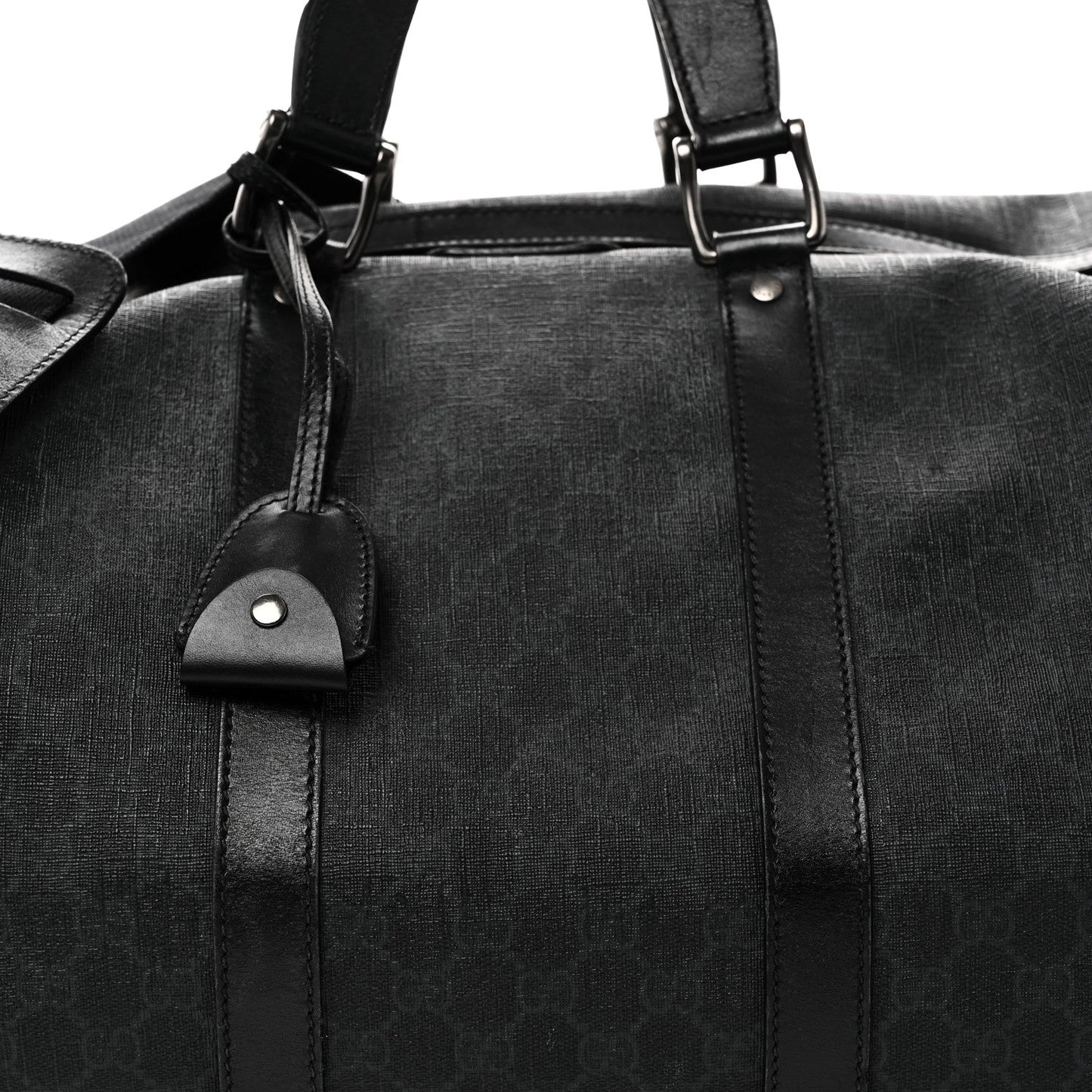 GG Supreme Monogram Medium Carry-On Duffle Bag Black Grey
