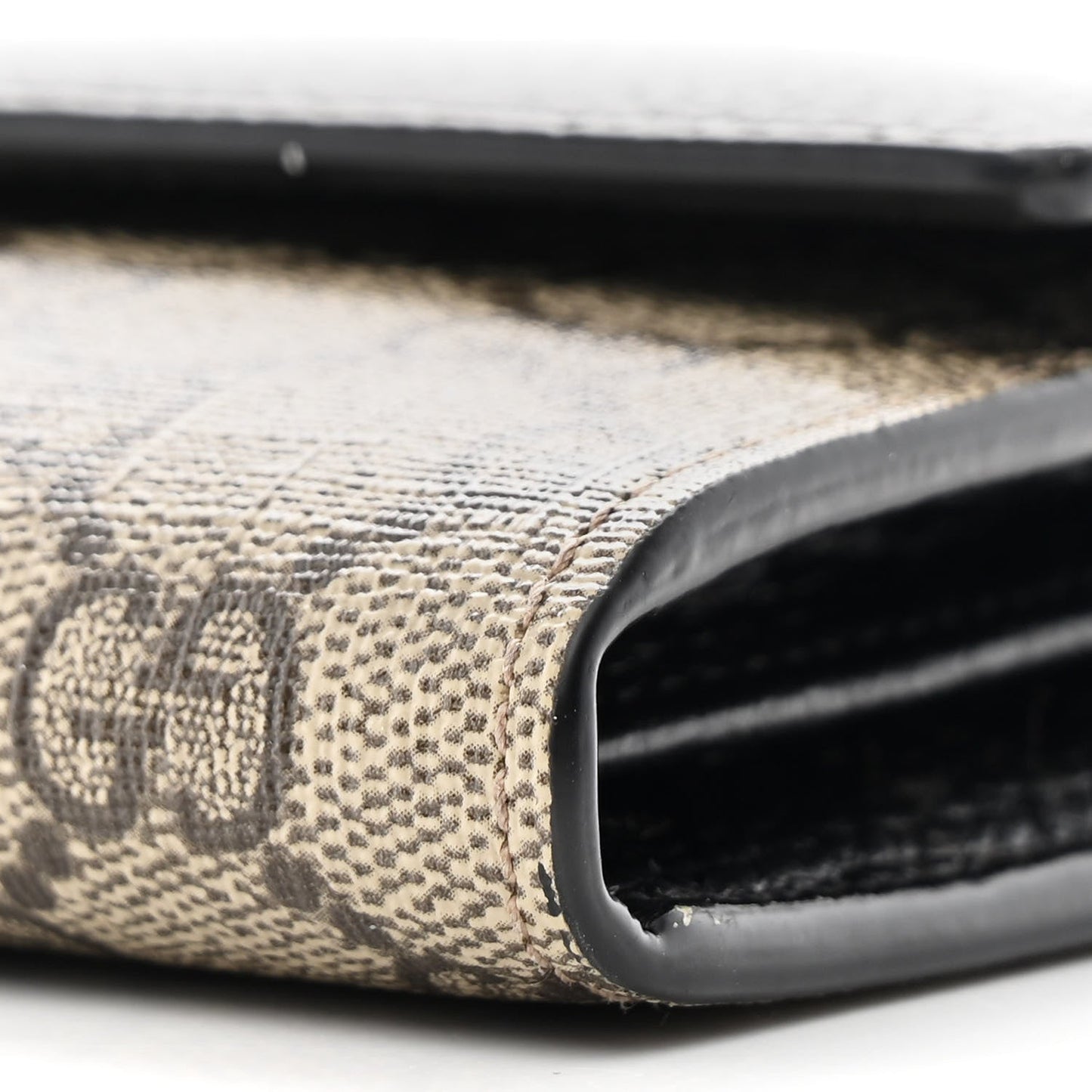 Dollar Calfskin GG Supreme Monogram Petite GG Marmont Wallet Chain Bag Black Beige Ebony