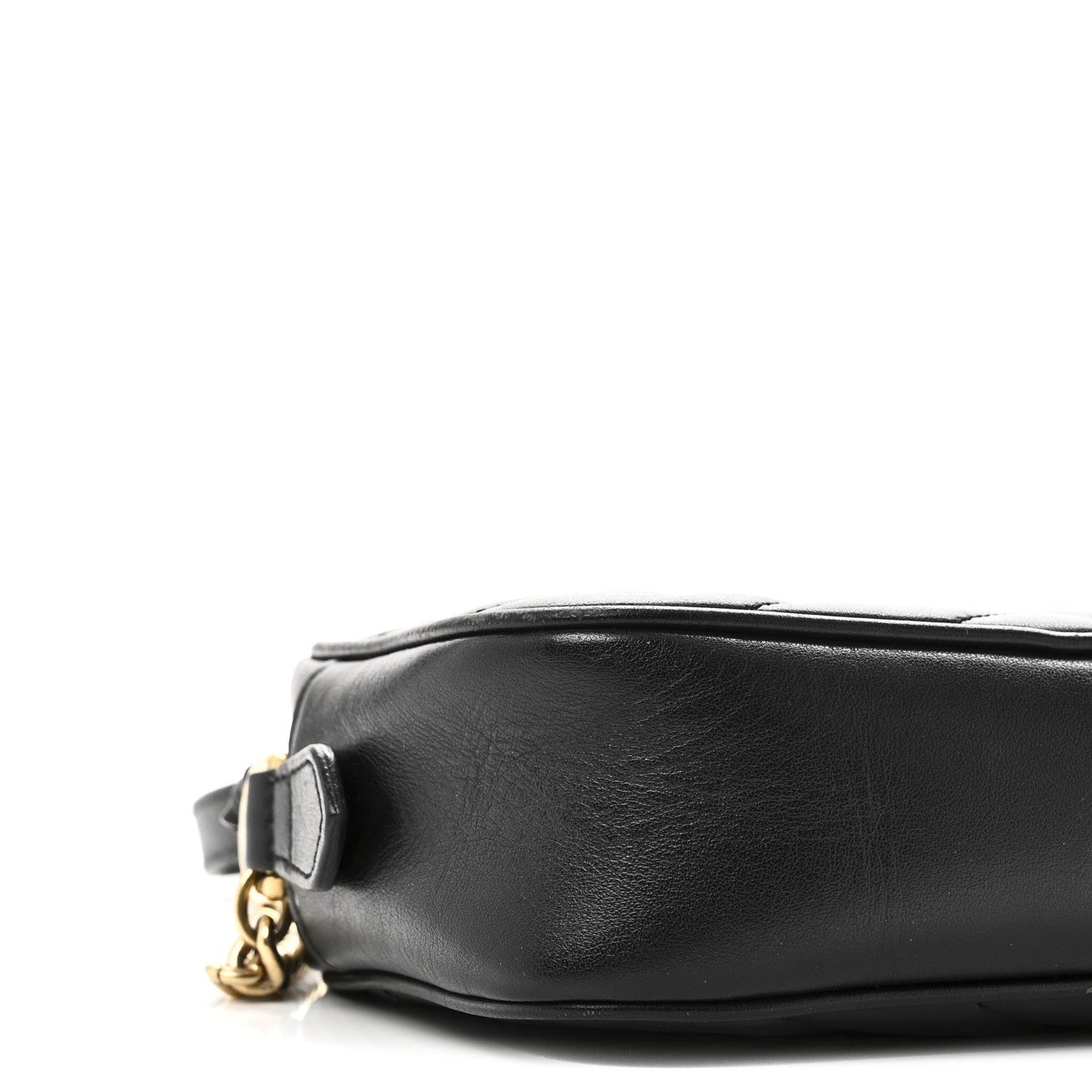 Calfskin Matelasse Mini GG Marmont Chain Shoulder Bag Black