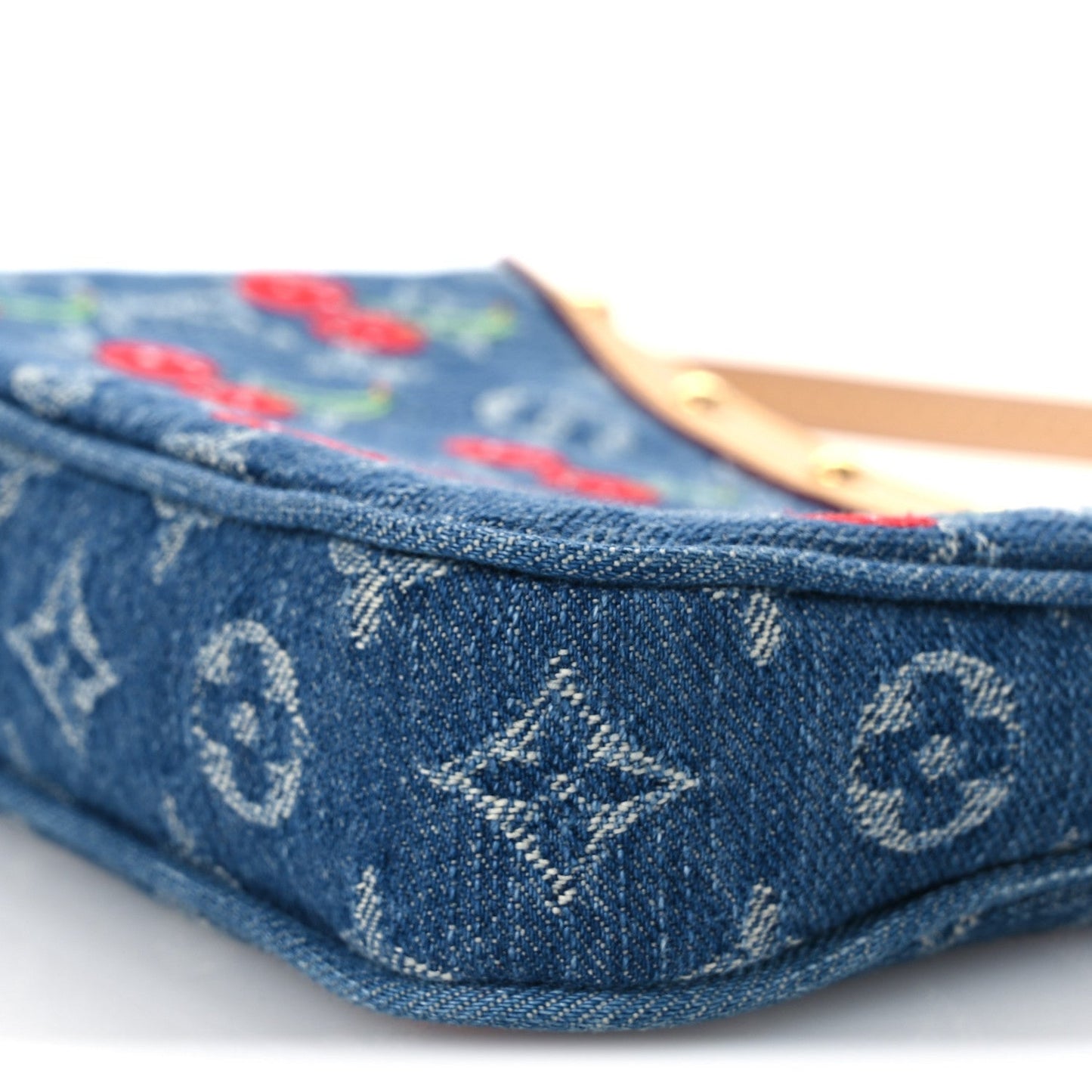 LV X TM Monogram Denim Cerises Pochette Accessories Blue