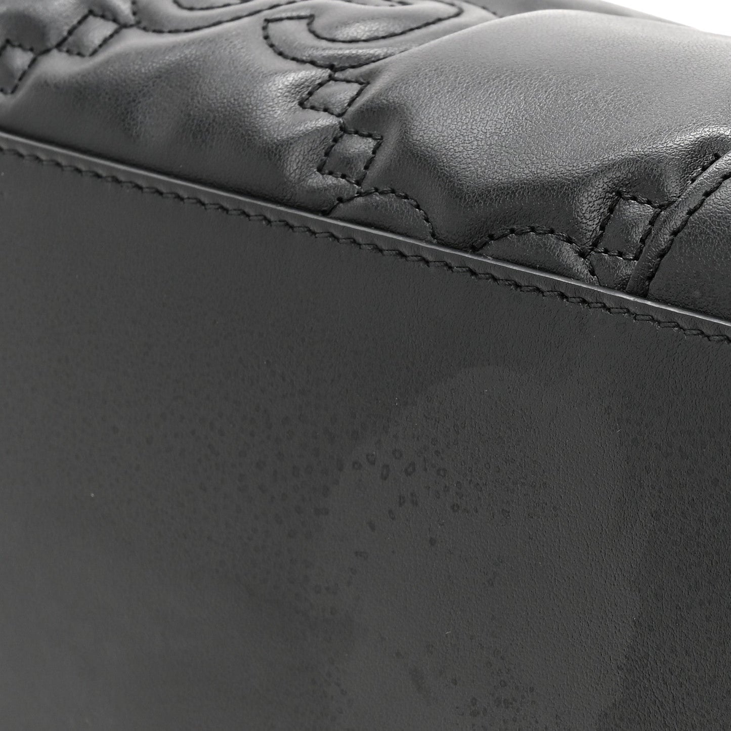 Calfskin GG Matelasse Medium Ophidia Shopping Tote Black