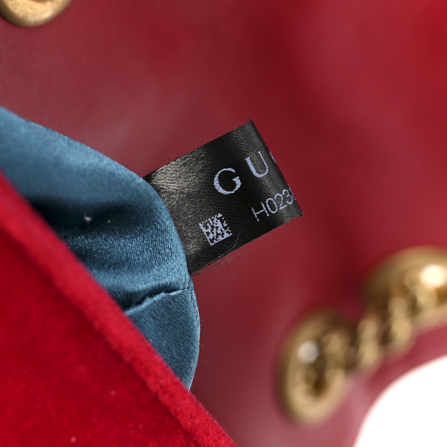 Velvet Matelasse Mini GG Marmont Shoulder Bag Hibiscus Red