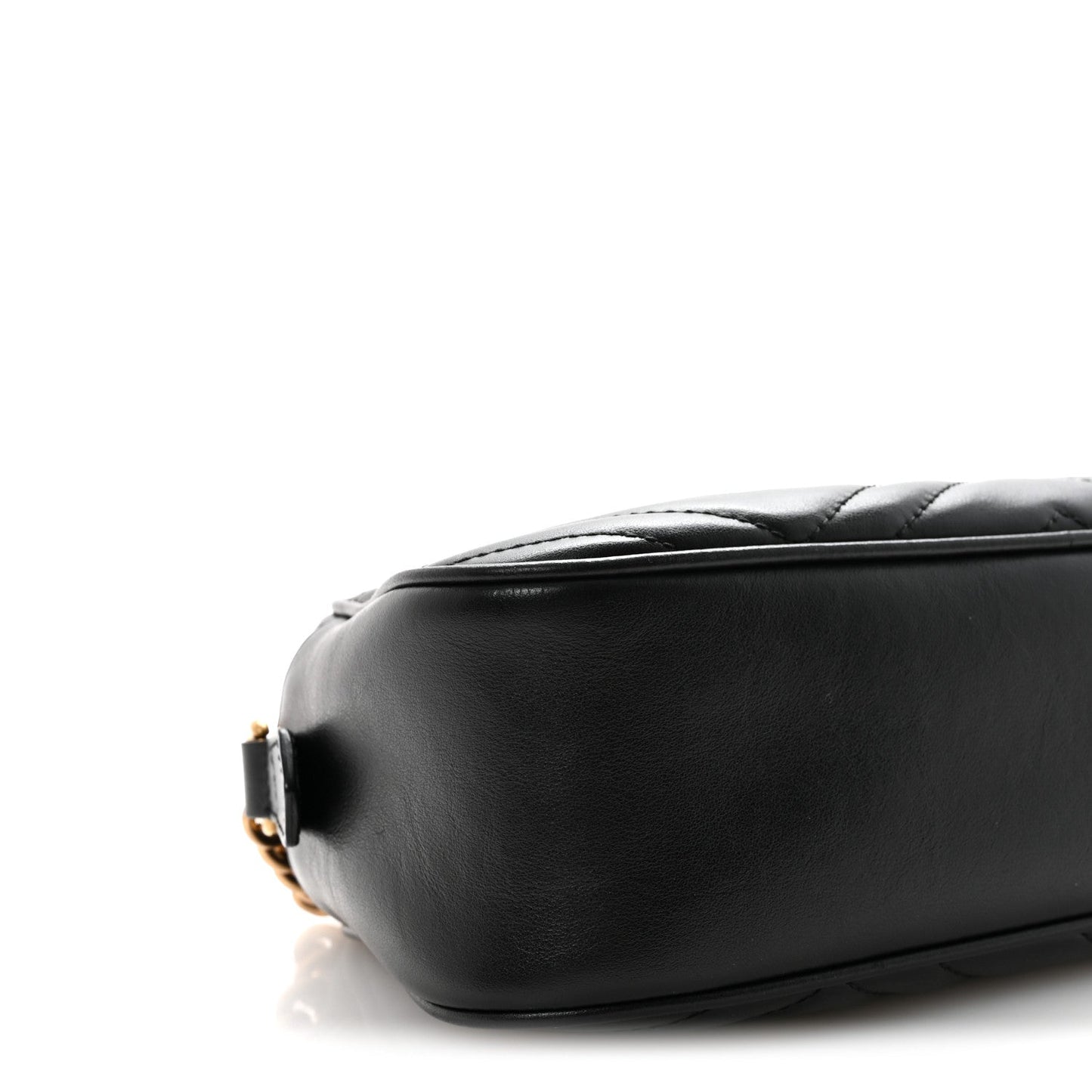 Calfskin Matelasse Small GG Marmont Chain Shoulder Bag Black