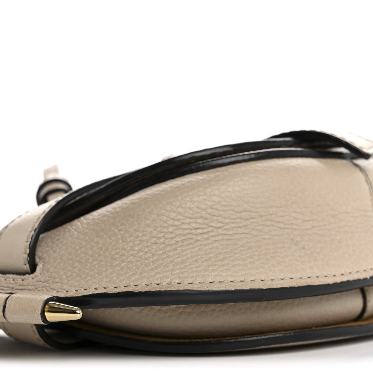 Grained Calfskin Mini Gate Crossbody Bag Light Oat