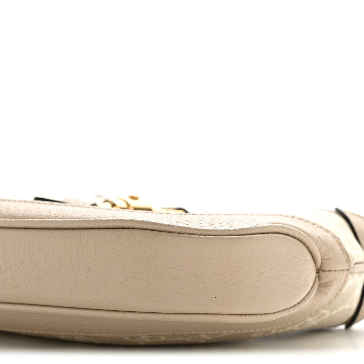 GG Supreme Monogram Textured Dollar Calfskin Mini Jackie 1961 Hobo Beige Mystic White Oatmeal