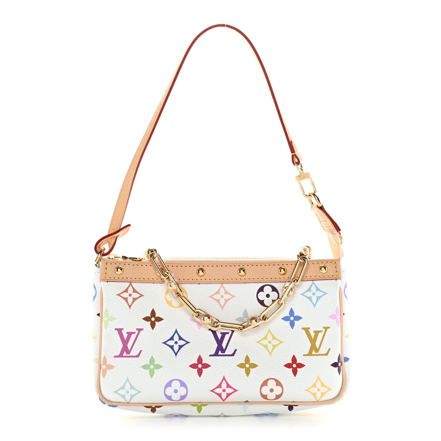 LV X TM Monogram Multicolor Pochette Accessories White