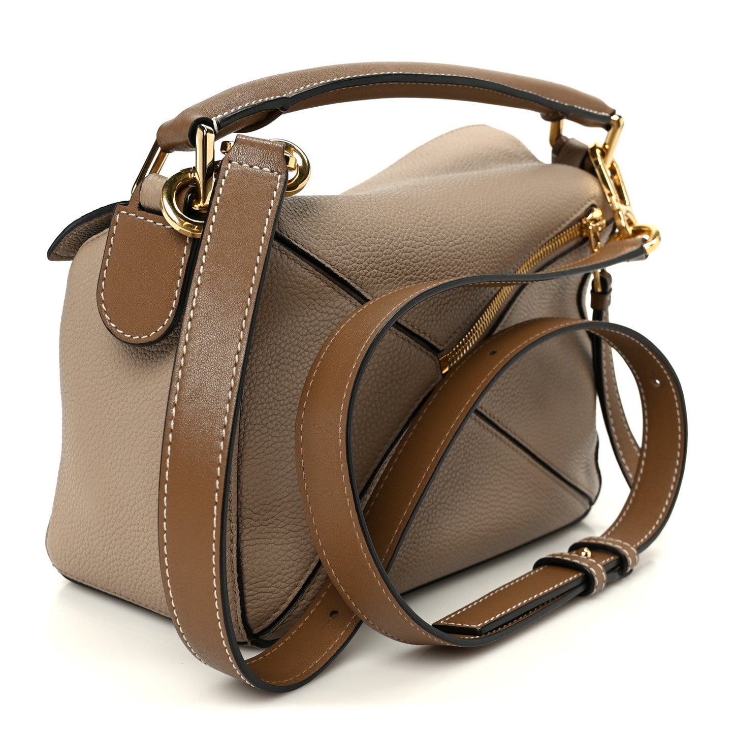 Calfskin Small Puzzle Bag Sand Mink