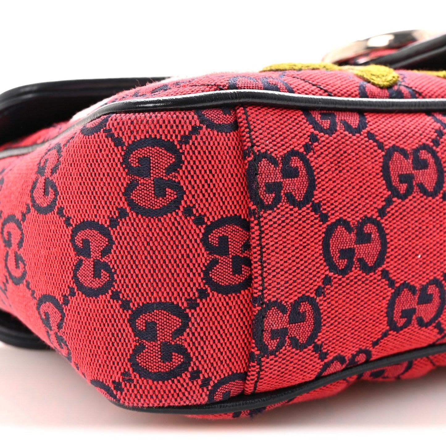 Monogram Multicolor Matelasse Diagonal Floral Embroidered Super Mini GG Marmont Shoulder Bag Red Blue Multicolor