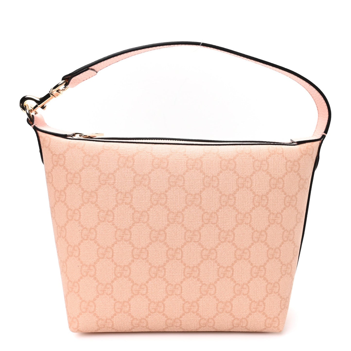 GG Supreme Monogram Textured Calfskin Web Super Mini Ophidia Shoulder Bag Pink