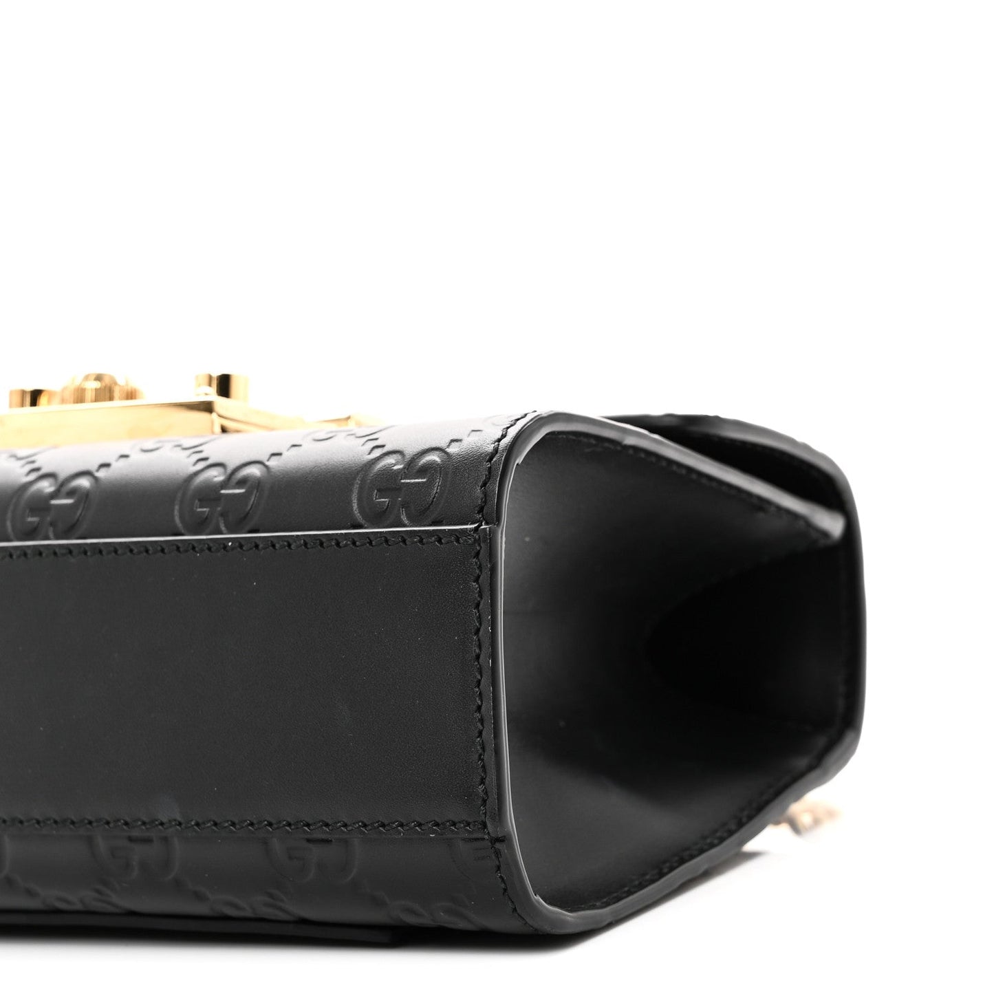 Guccissima Small Padlock Shoulder Bag Black