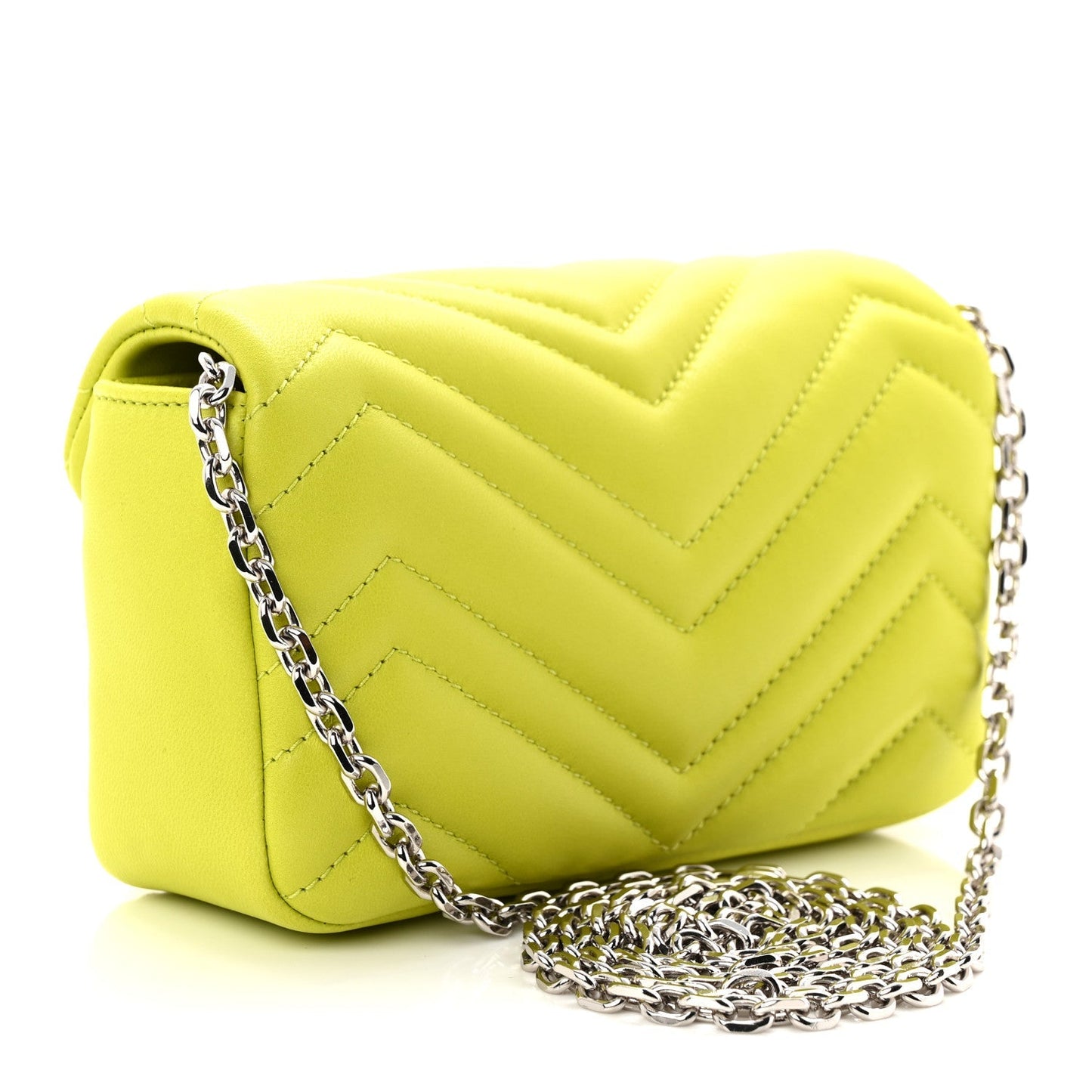 Lambskin Matelasse Mini GG Marmont Shoulder Bag Firefly