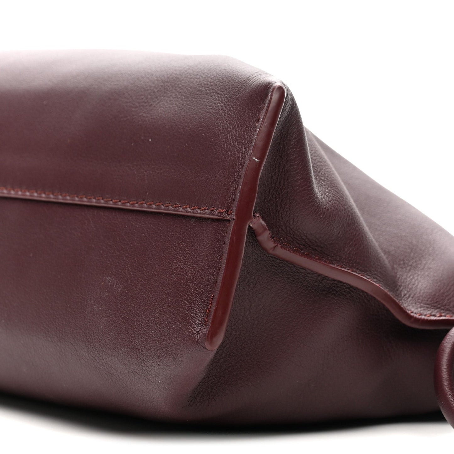 Calfskin Mini Flamenco Knot Clutch Dark Burgundy