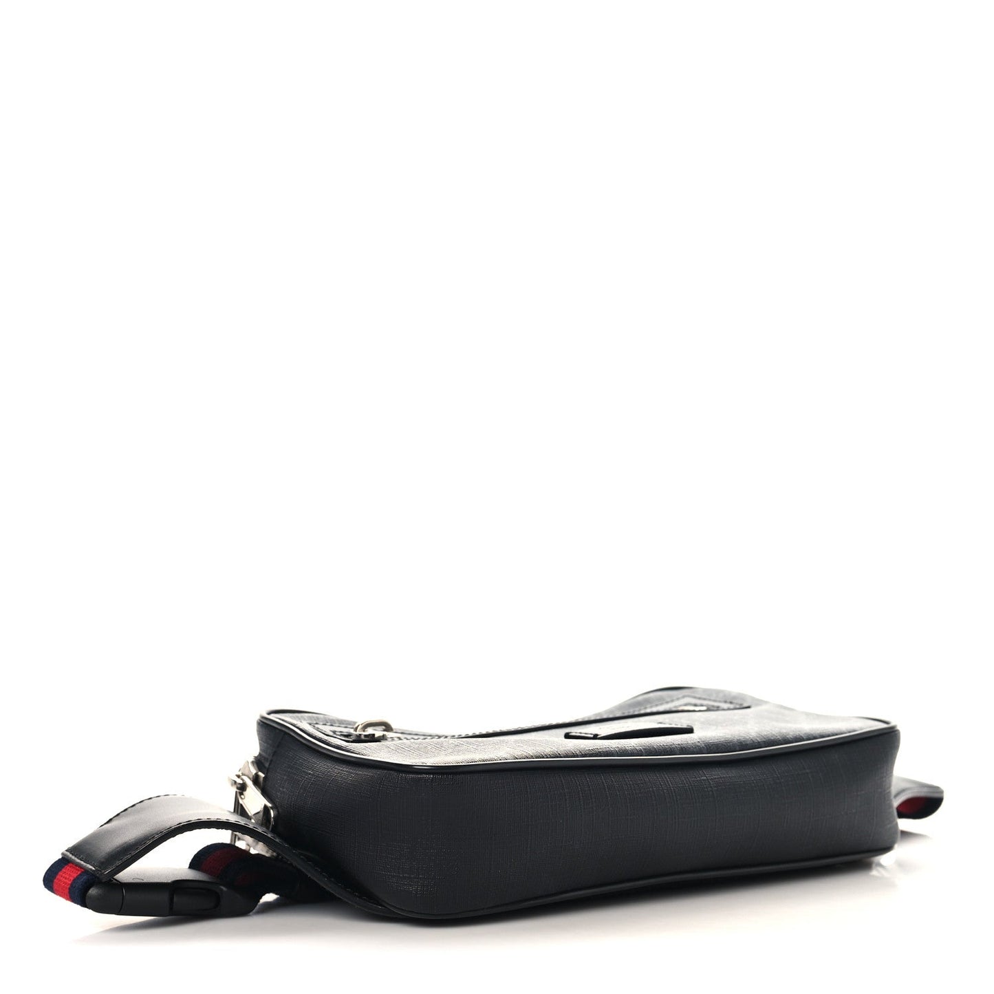 Soft GG Supreme Monogram Web Belt Bag Black Grey
