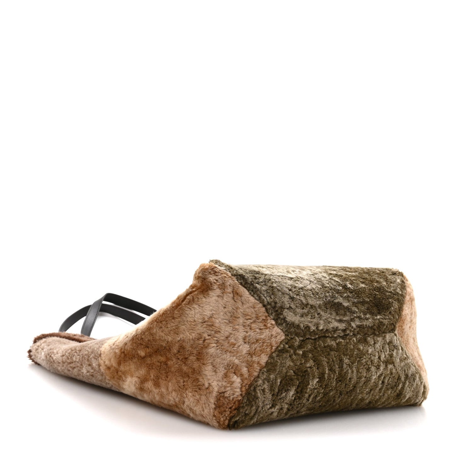Shearling Large Puzzle Fold Tote Multicolor