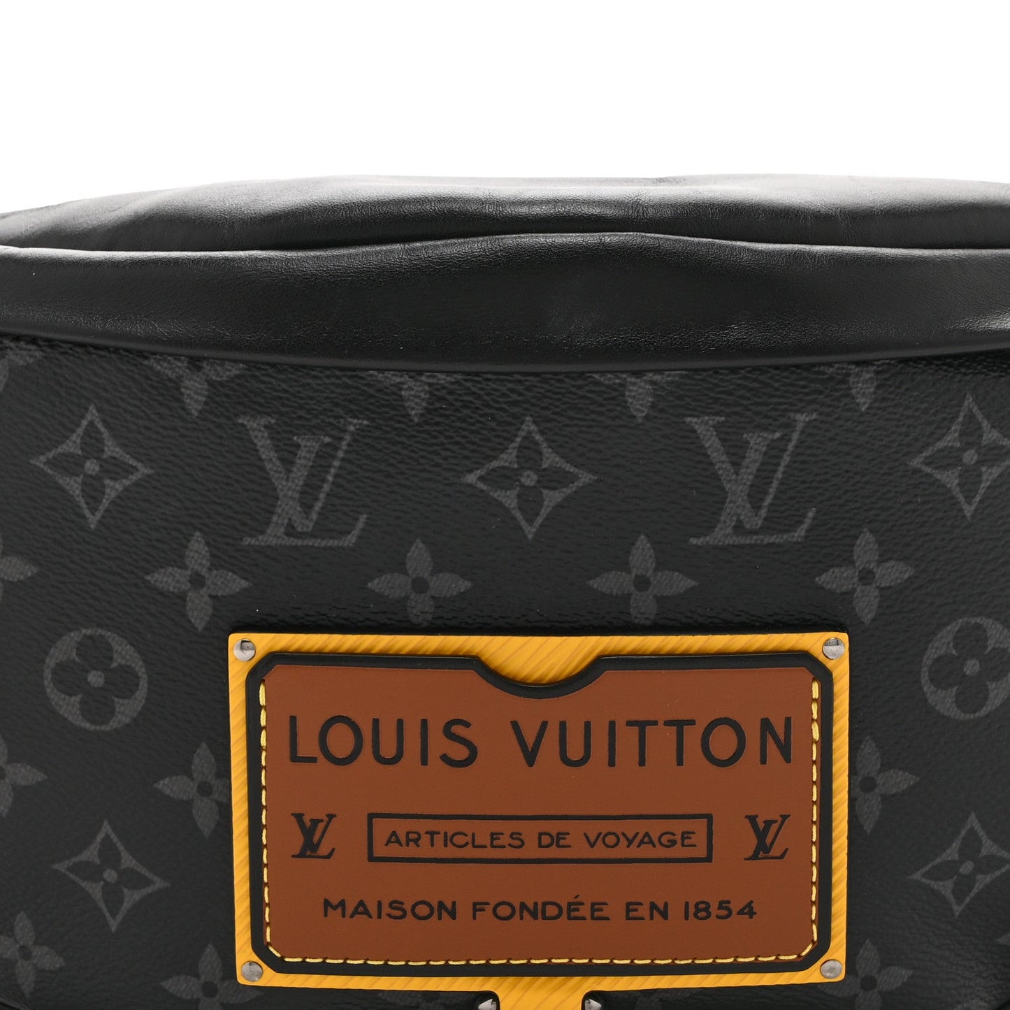 Monogram Eclipse Epi Gaston Label Discovery Bumbag Black Savan Yellow