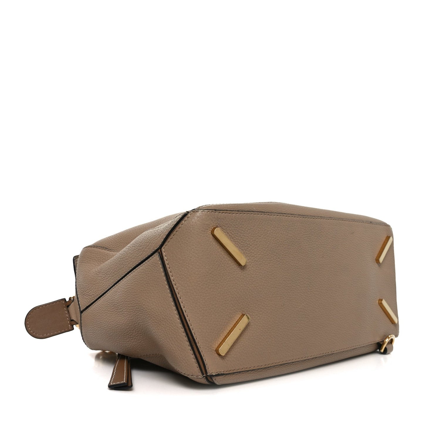Grained Calfskin Medium Puzzle Bag Sand Mink