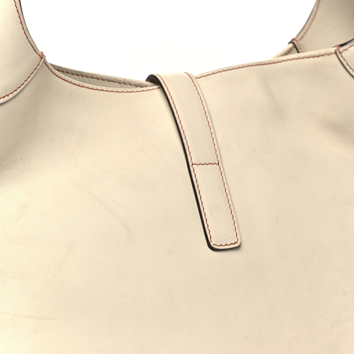 Calfskin Piston Lock Jackie O Hobo White