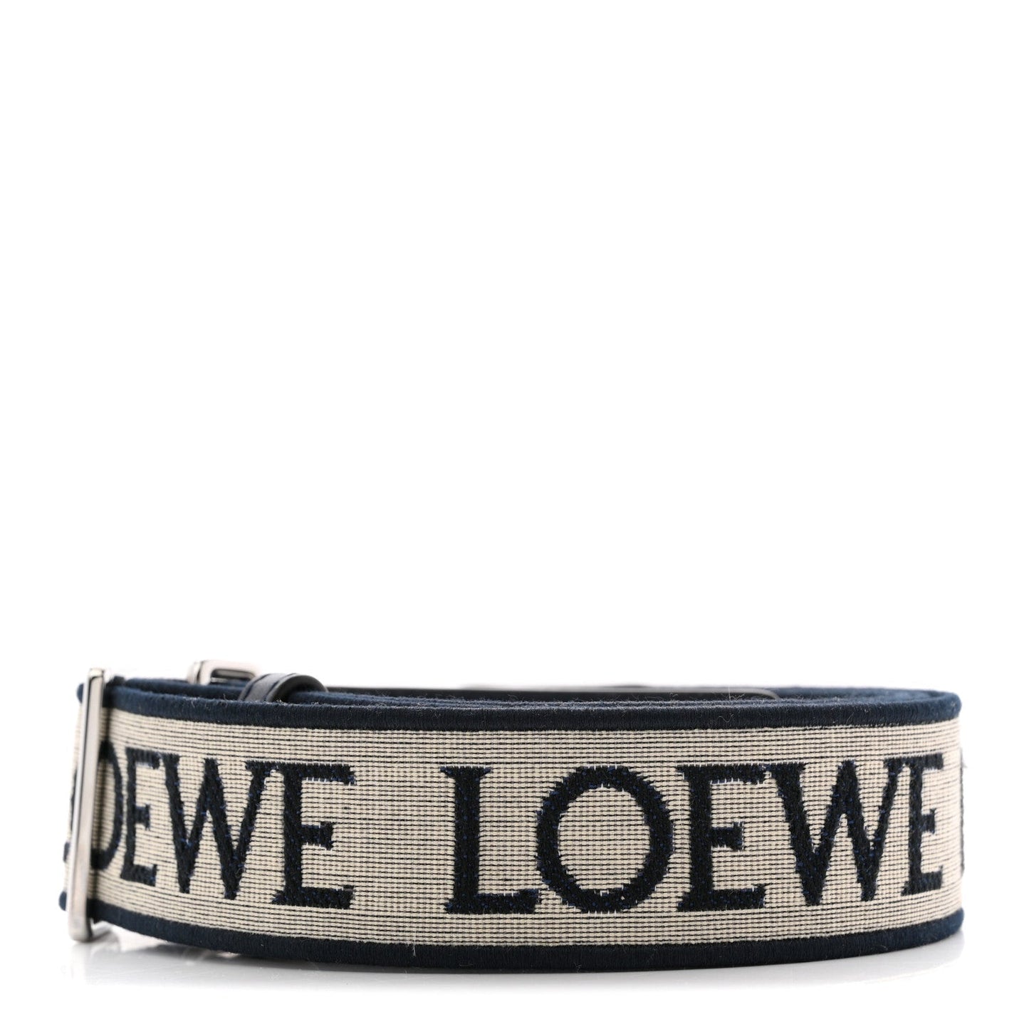 Calfskin Jacquard Anagram Strap Navy Black