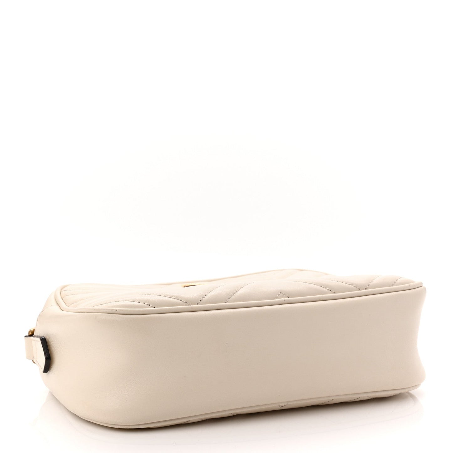 Calfskin Matelasse Small GG Marmont Chain Shoulder Bag White